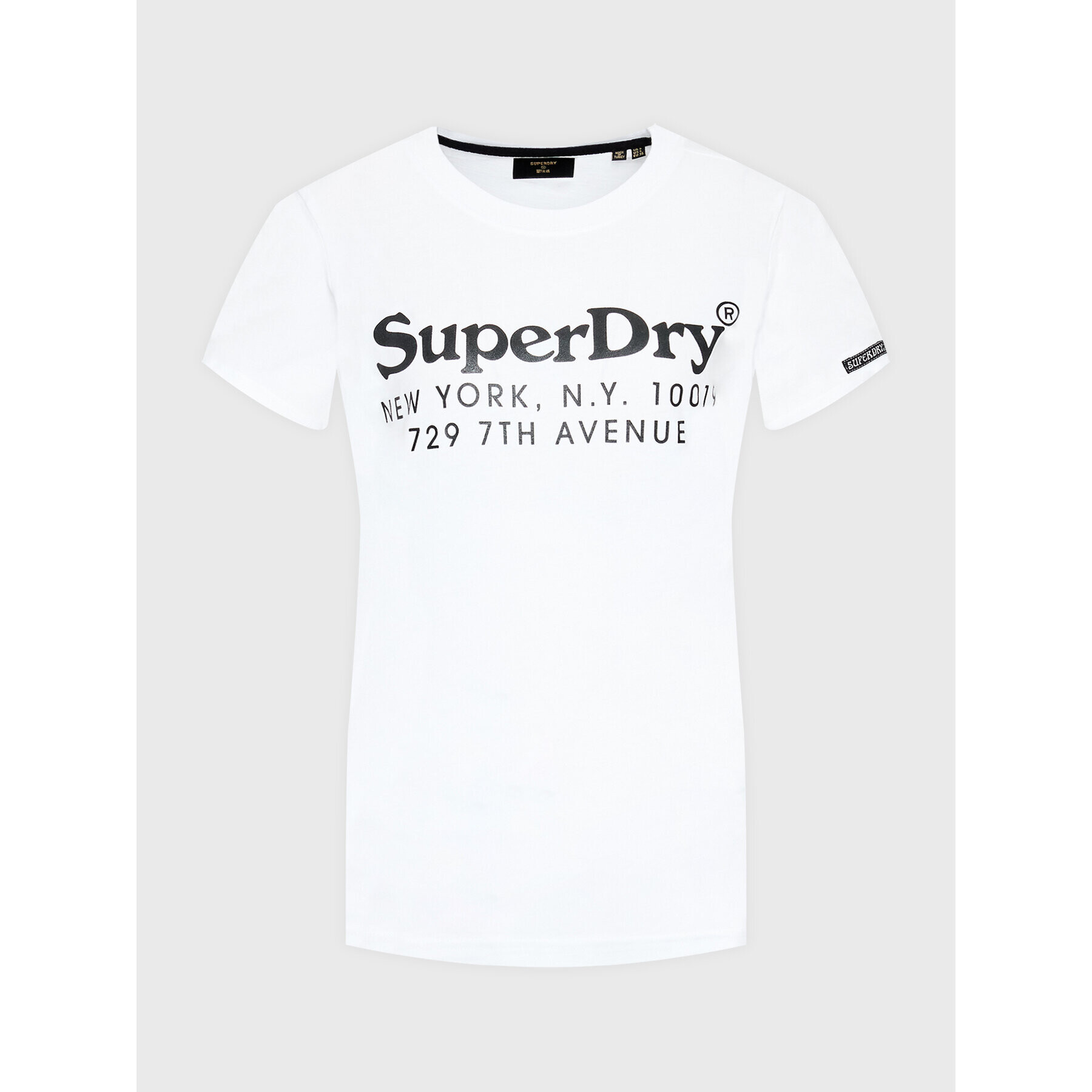 Superdry Póló Vintage Venue Interest W1010844A Fehér Regular Fit - Pepit.hu