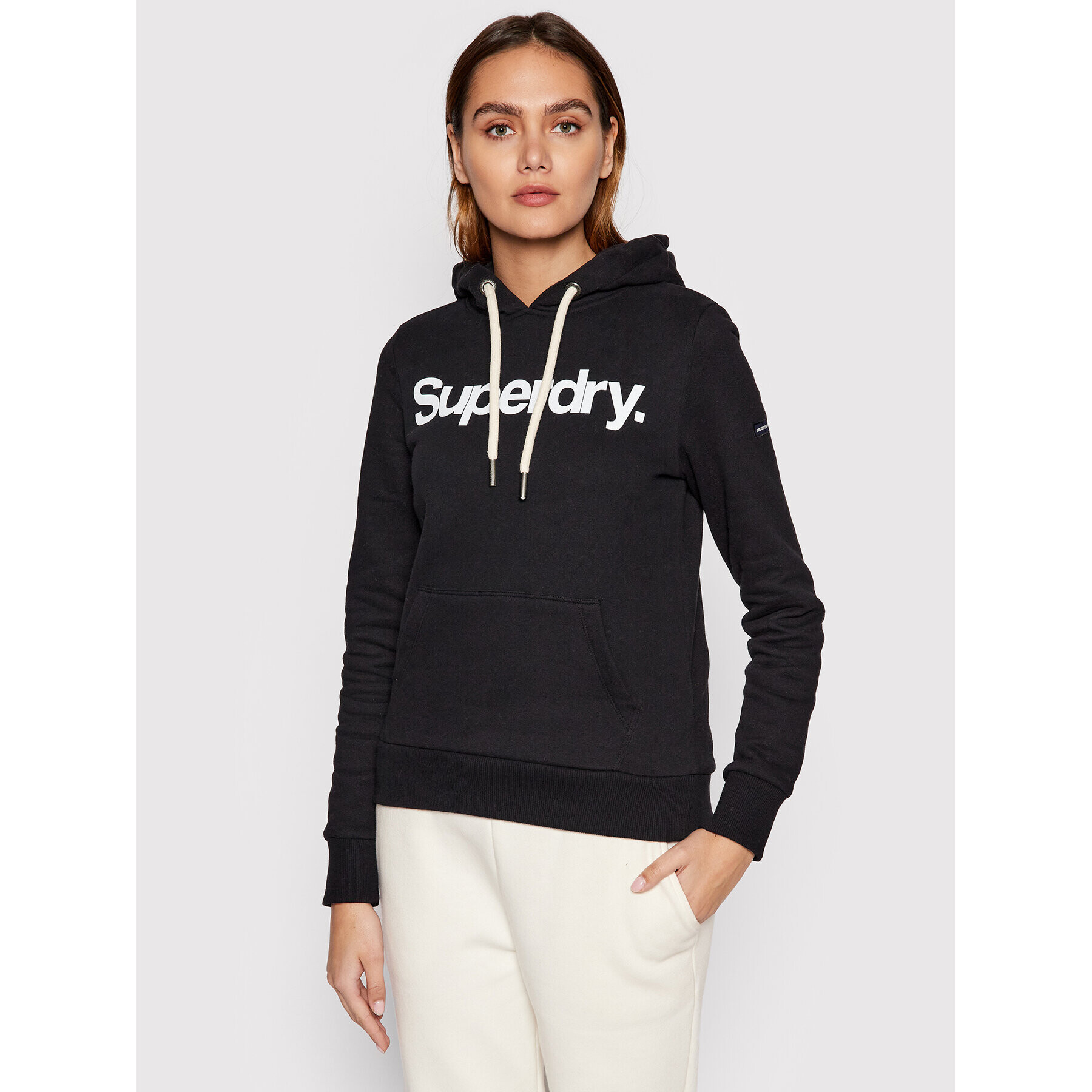 Superdry Pulóver Core W2011249A Fekete Regular Fit - Pepit.hu