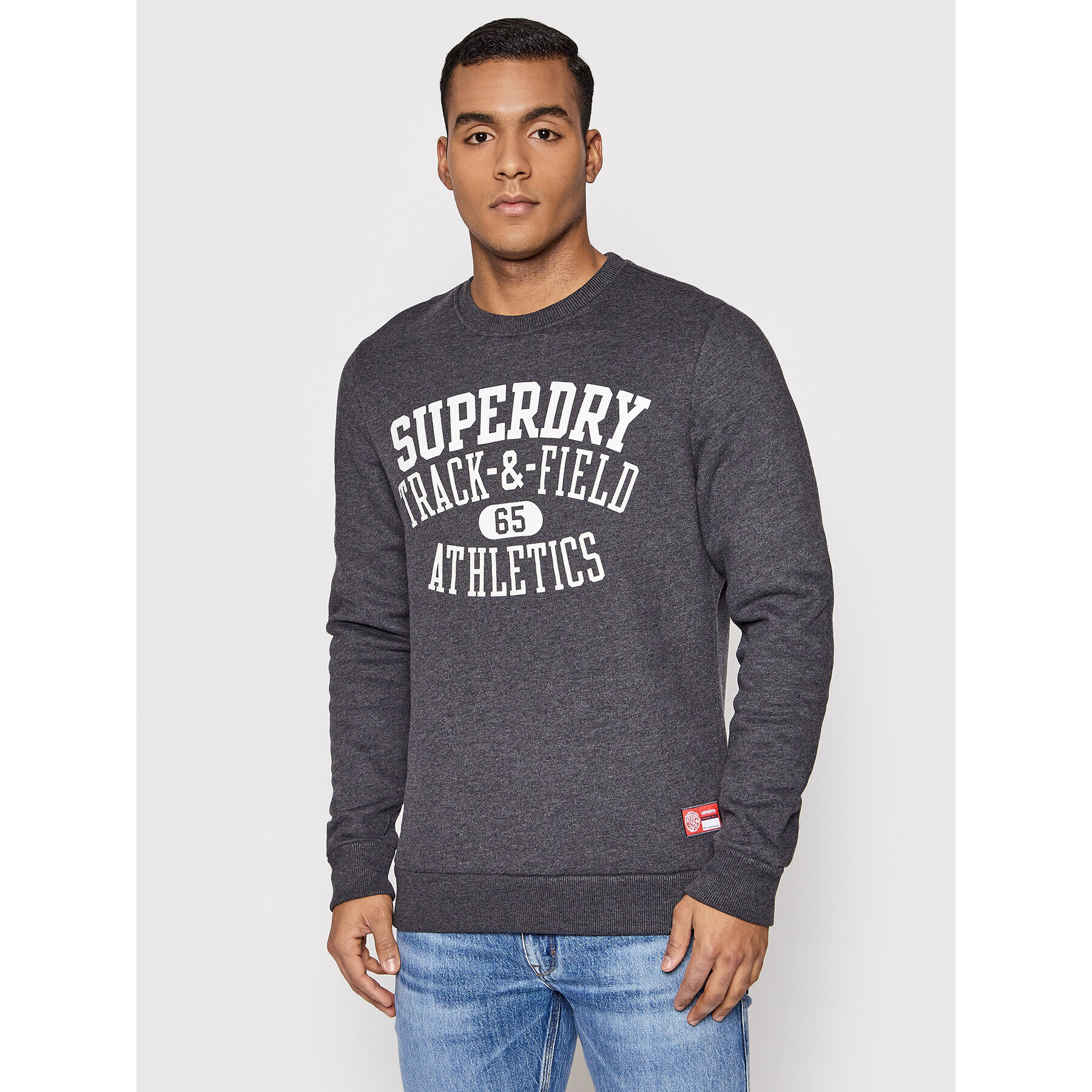 Superdry Pulóver T&F M2011431A Szürke Regular Fit - Pepit.hu