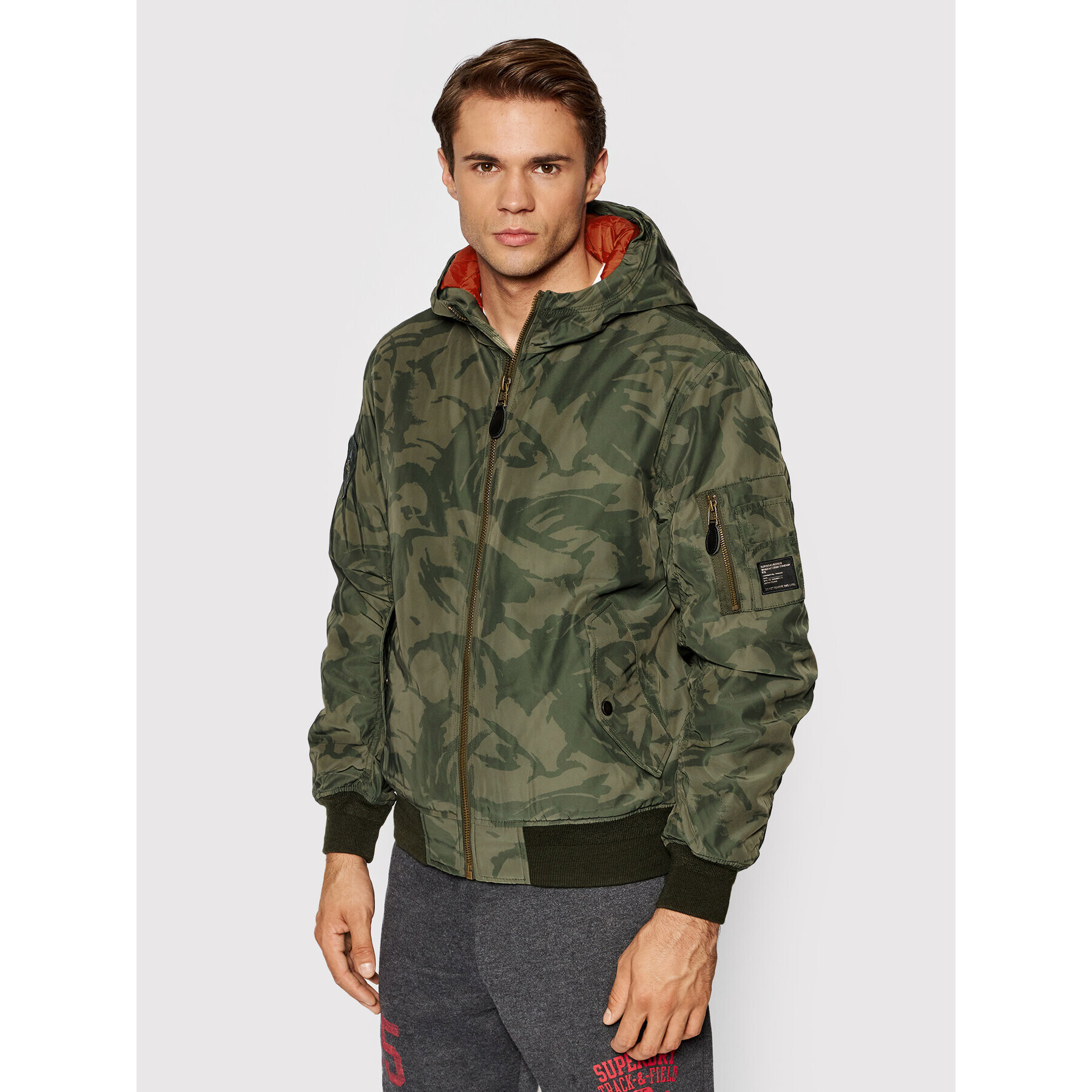 Superdry Télikabát Bomber M5011126A Zöld Regular Fit - Pepit.hu