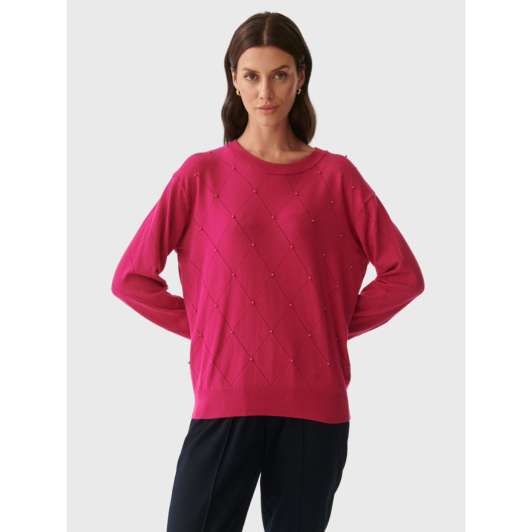 Tatuum Sweater Azjaki T2223.090 Rózsaszín Regular Fit - Pepit.hu