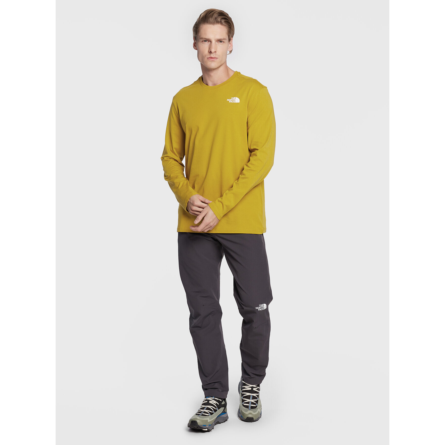 The North Face Hosszú ujjú Easy NF0A2TX1 Sárga Regular Fit - Pepit.hu