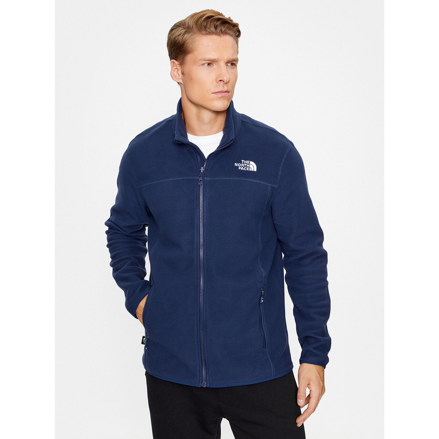 The North Face Polár kabát M 100 Glacier Full Zip - EuNF0A855X8K21 Sötétkék Regular Fit - Pepit.hu