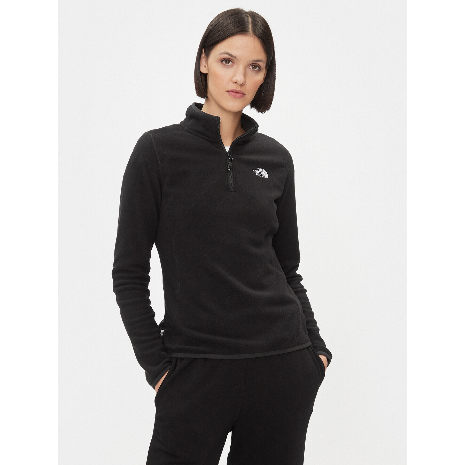 The North Face Polár kabát W 100 Glacier 1/4 Zip - EuNF0A855MJK31 Fekete Regular Fit - Pepit.hu