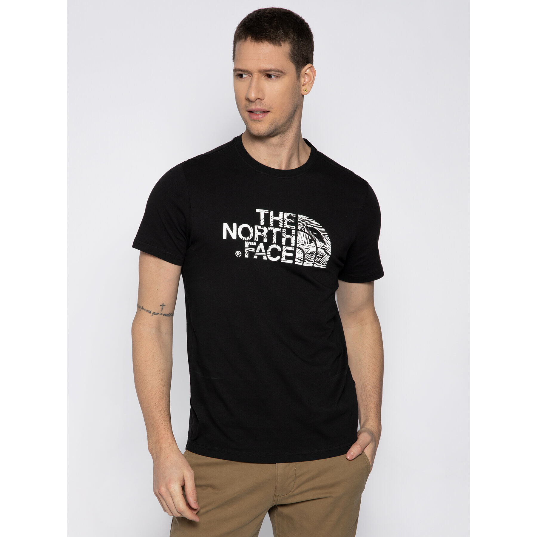 The North Face Póló Wood Dome Tee NF00A3G1 Fekete Regular Fit - Pepit.hu