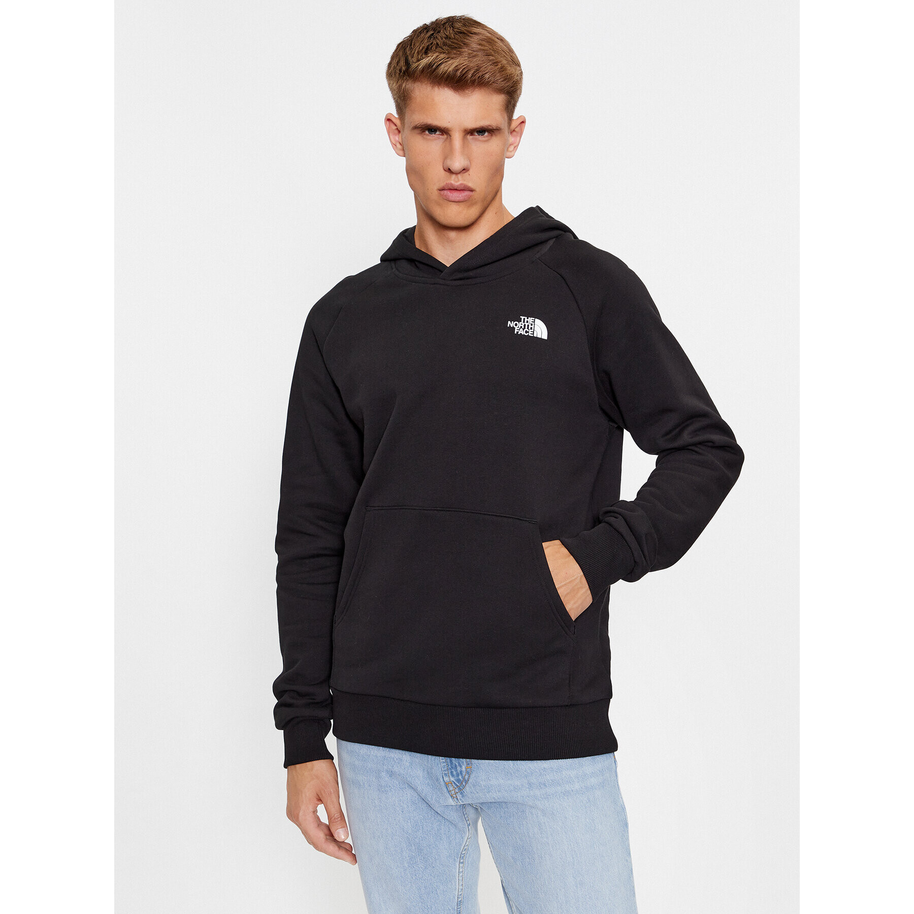 The North Face Pulóver M Raglan Redbox Hoodie - EuNF0A2ZWUKY41 Fekete Regular Fit - Pepit.hu