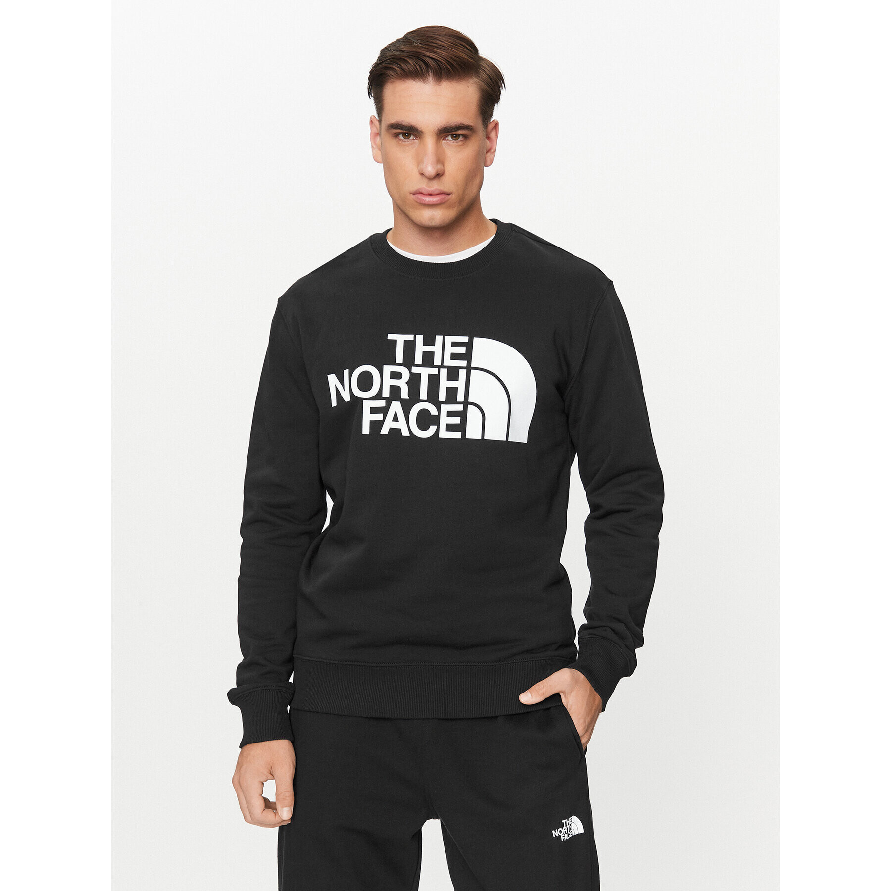 The North Face Pulóver M Standard Crew - EuNF0A4M7WJK31 Fekete Regular Fit - Pepit.hu