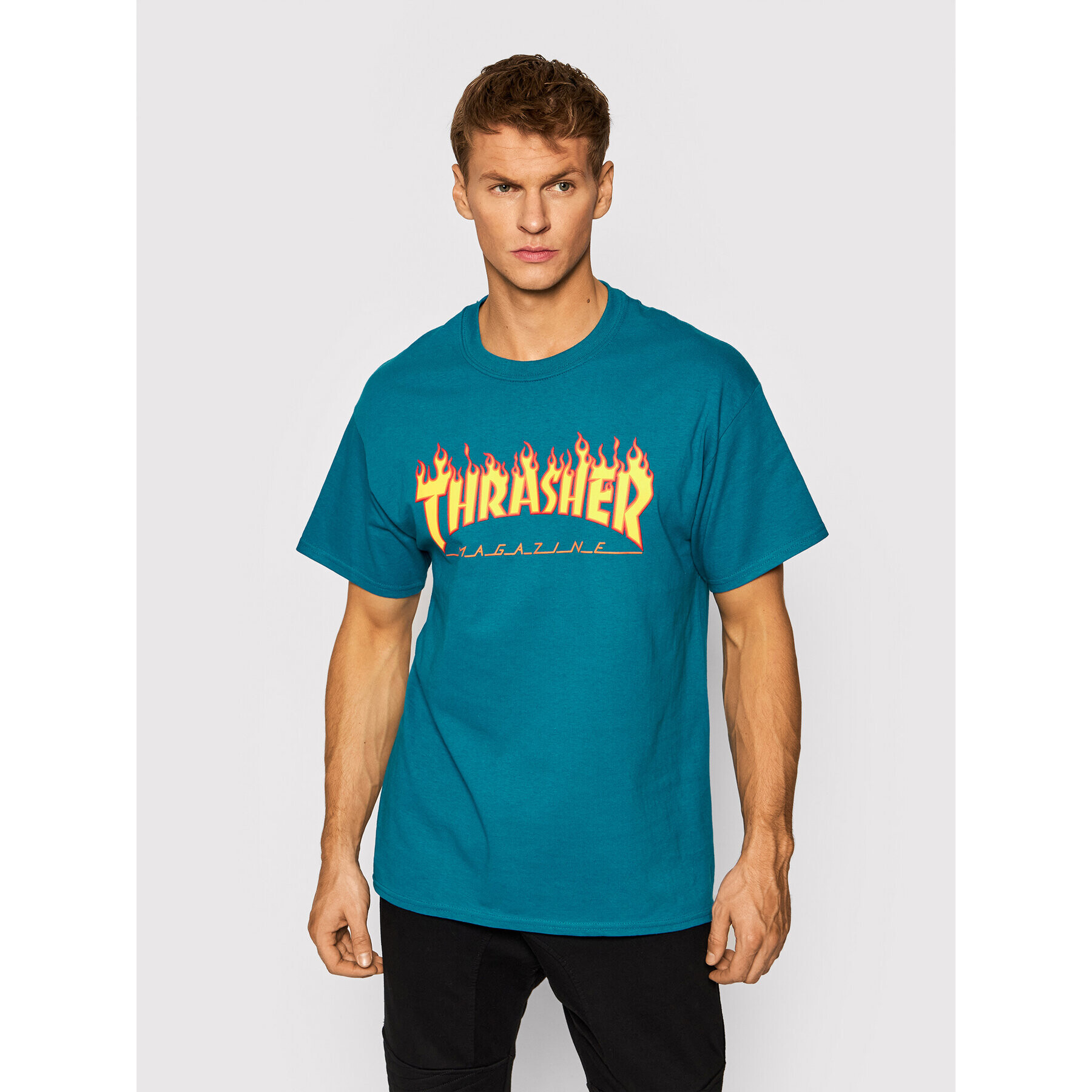 Thrasher Póló Flame Kék Regular Fit - Pepit.hu