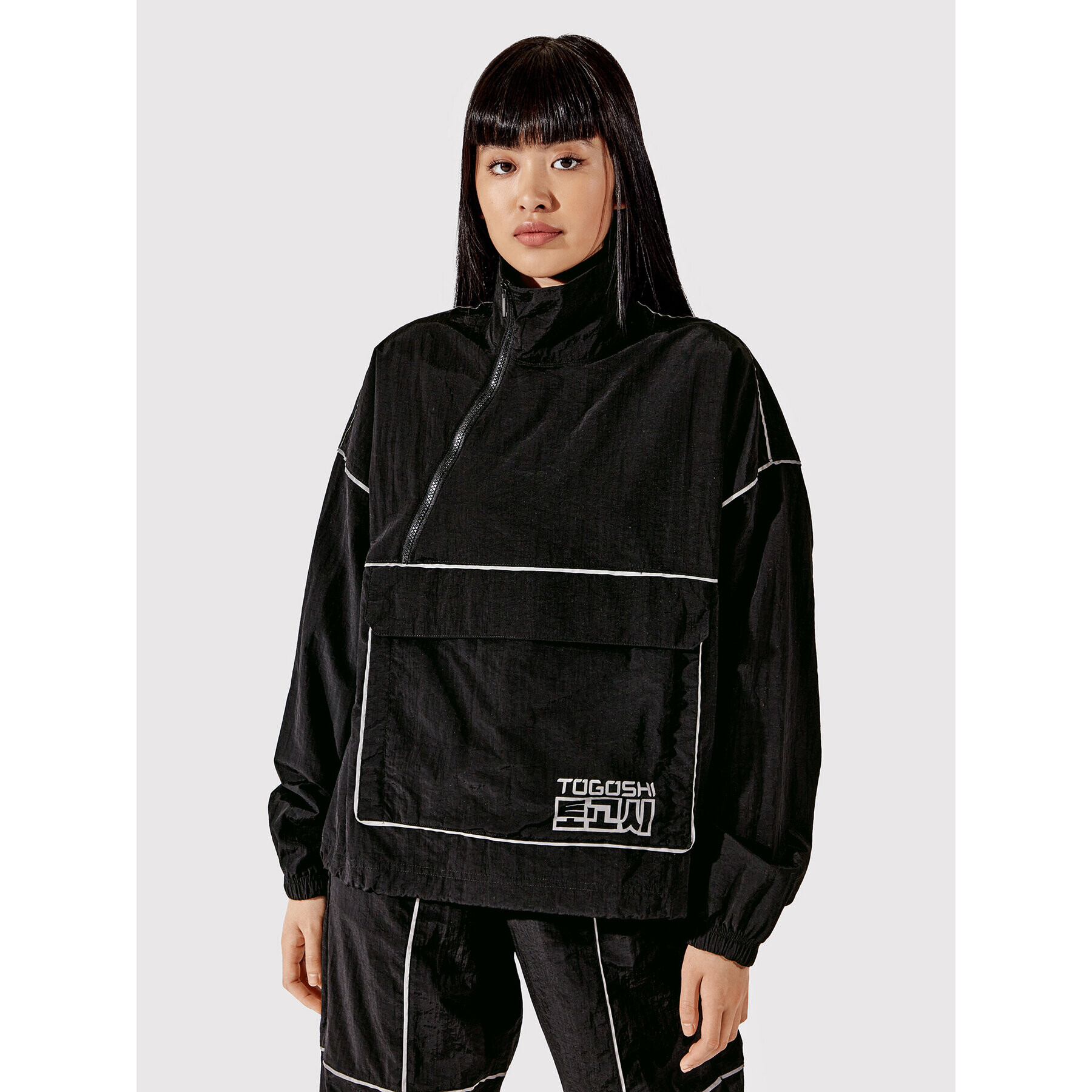 Togoshi Anorák TG22-KUD002 Fekete Oversize - Pepit.hu