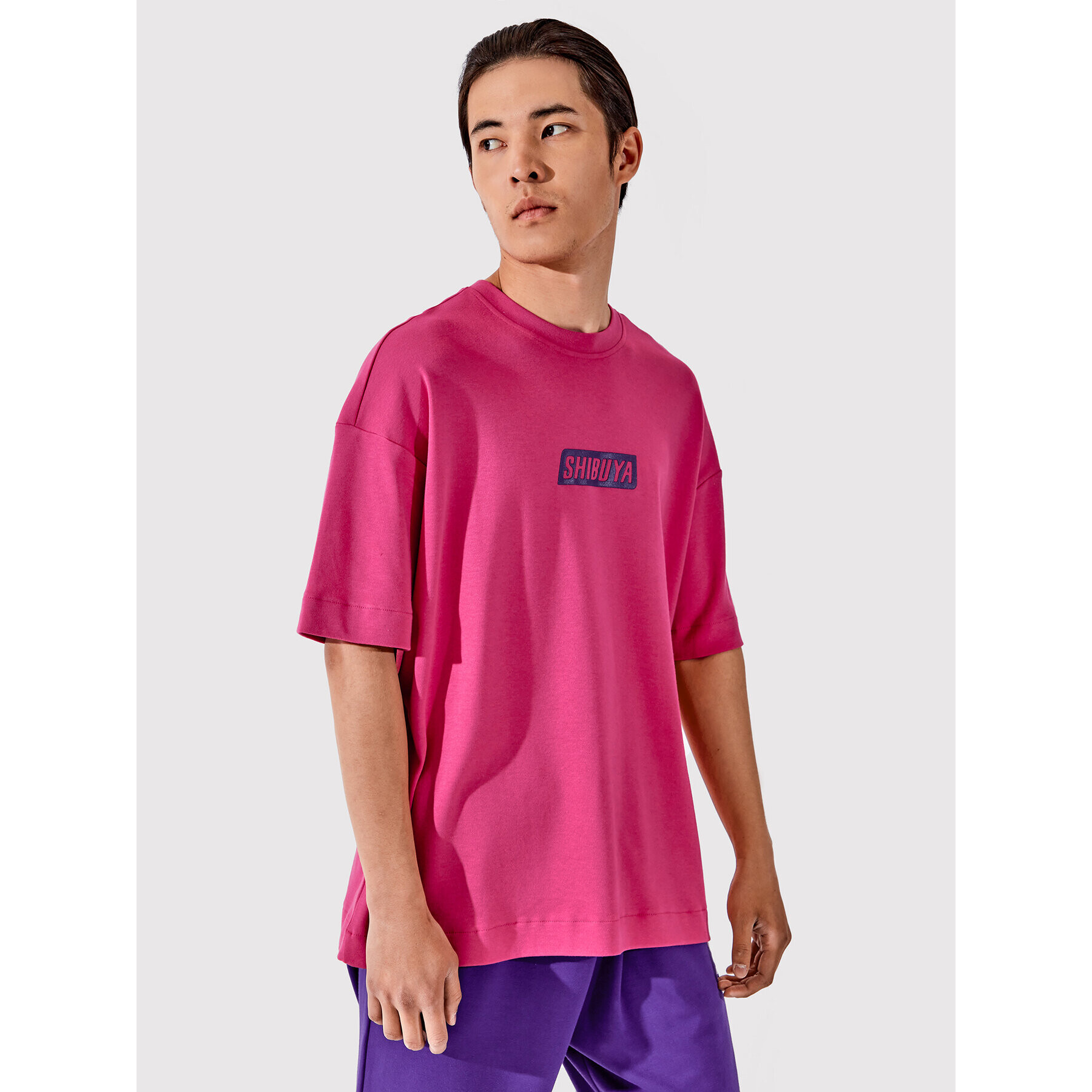 Togoshi Póló Unisex TG22-TSM001 Rózsaszín Oversize - Pepit.hu