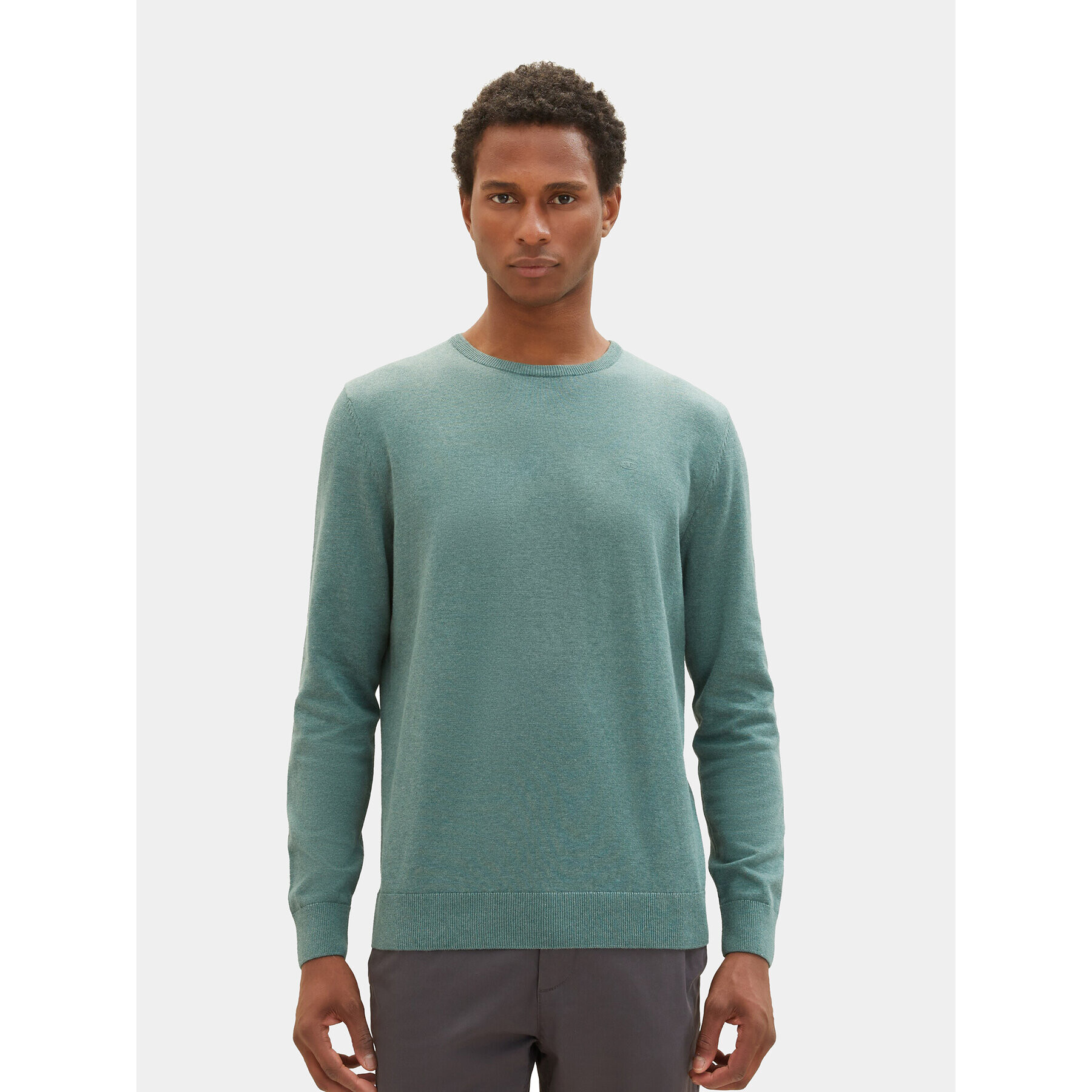 Tom Tailor Sweater 1027661 Zöld Regular Fit - Pepit.hu