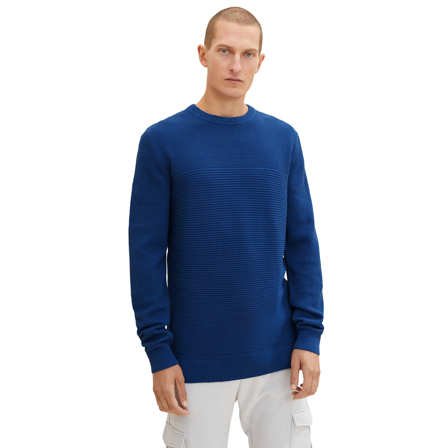 Tom Tailor Sweater 1032302 Kék Regular Fit - Pepit.hu