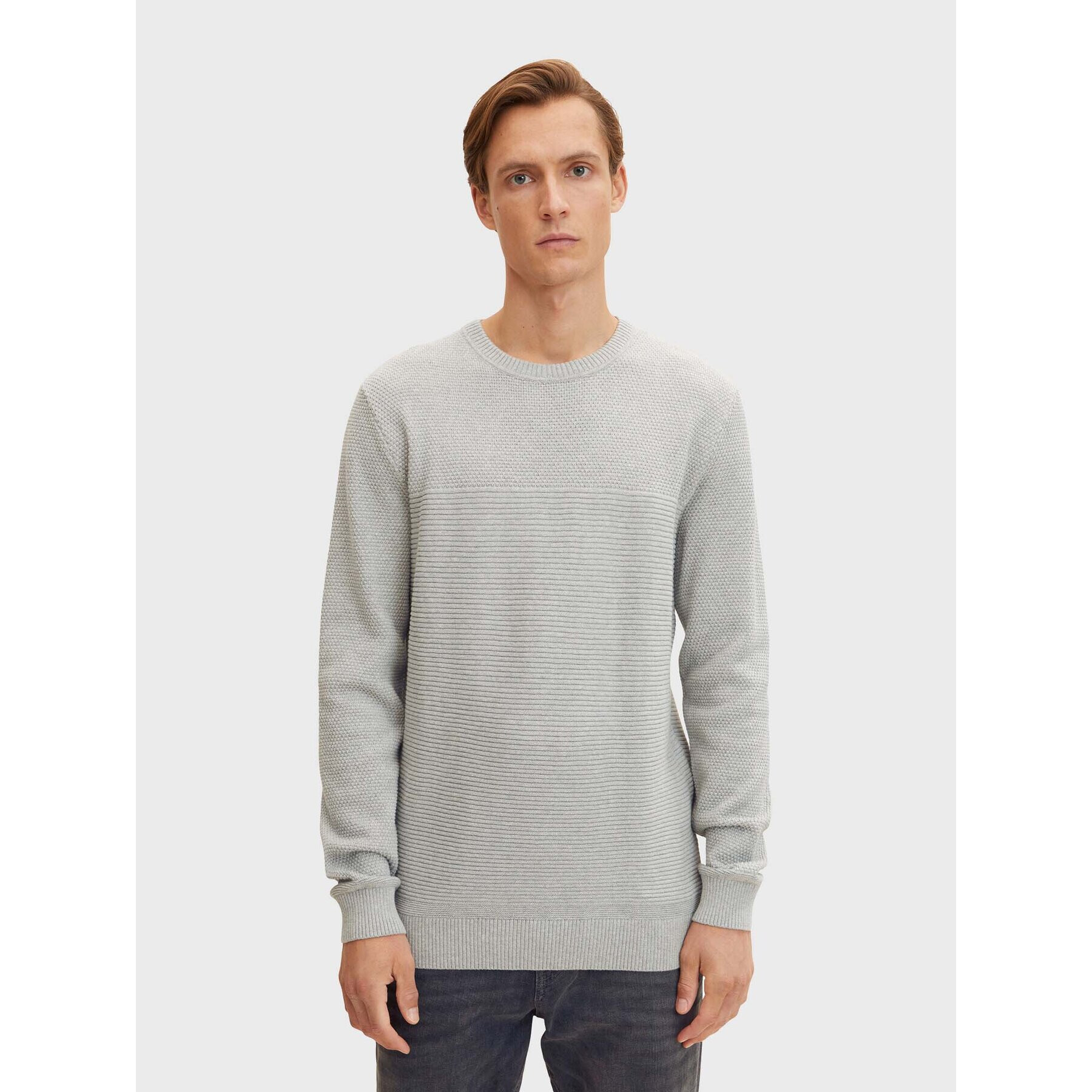 Tom Tailor Sweater 1032302 Szürke Regular Fit - Pepit.hu