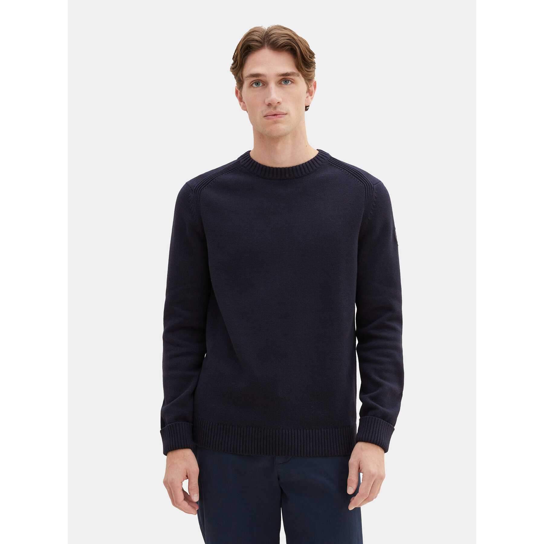 Tom Tailor Sweater 1038246 Sötétkék Regular Fit - Pepit.hu