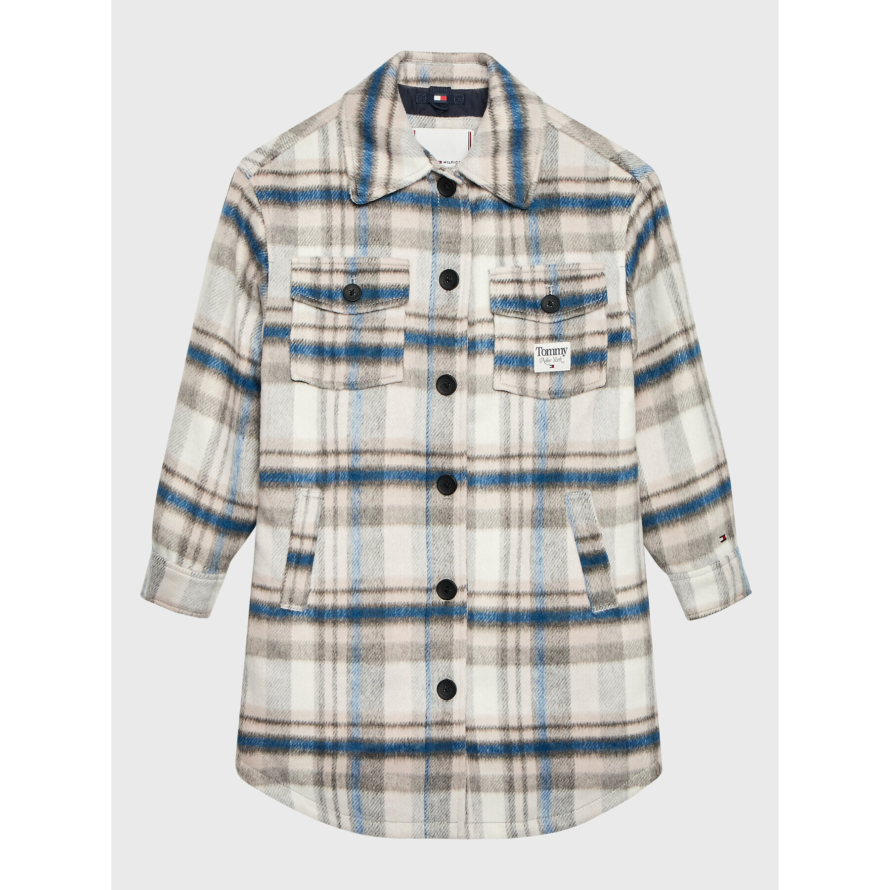 Tommy Hilfiger Átmeneti kabát Check KG0KG06817 Bézs Regular Fit - Pepit.hu