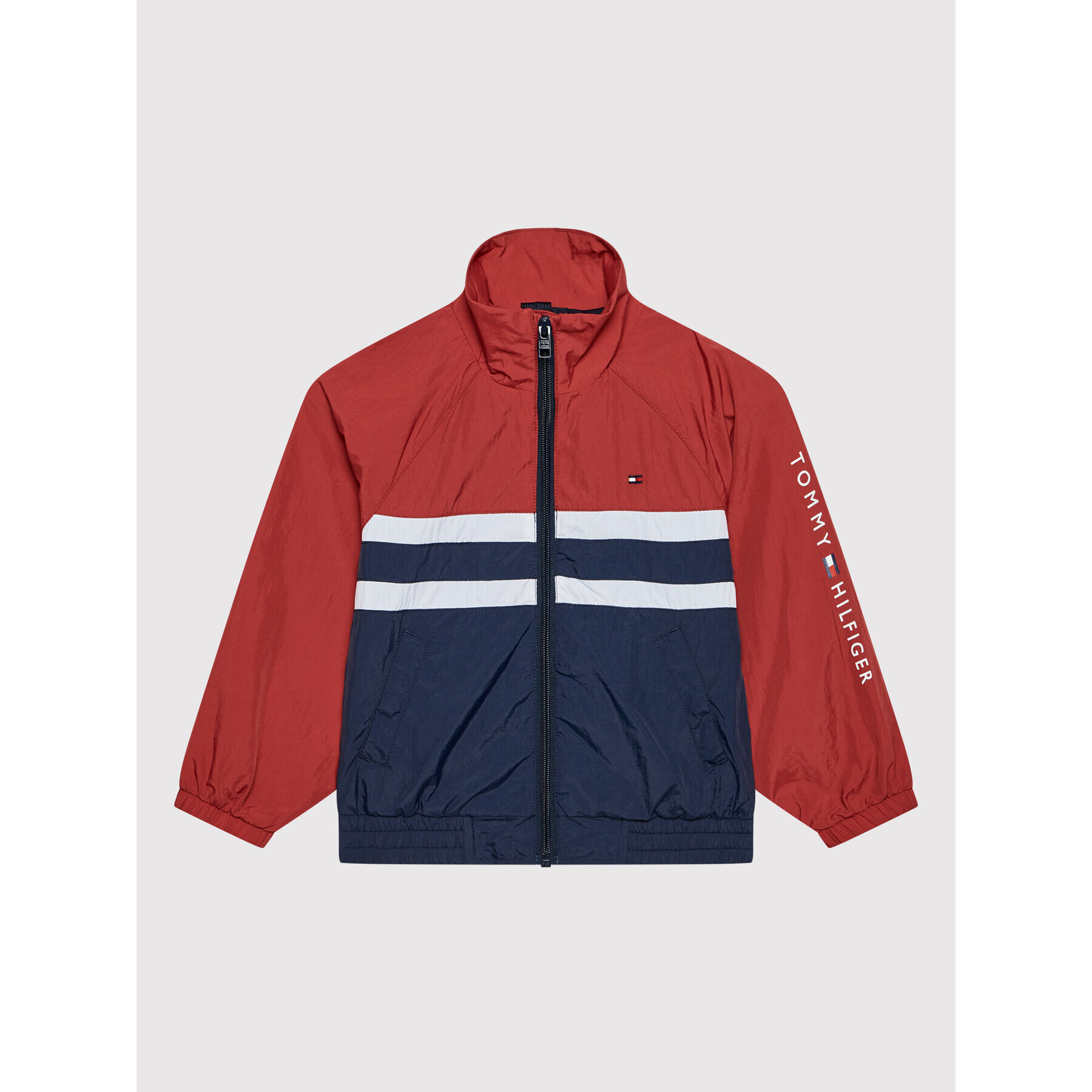 Tommy Hilfiger Átmeneti kabát Colourblock KG0KG06365 D Bordó Regular Fit - Pepit.hu