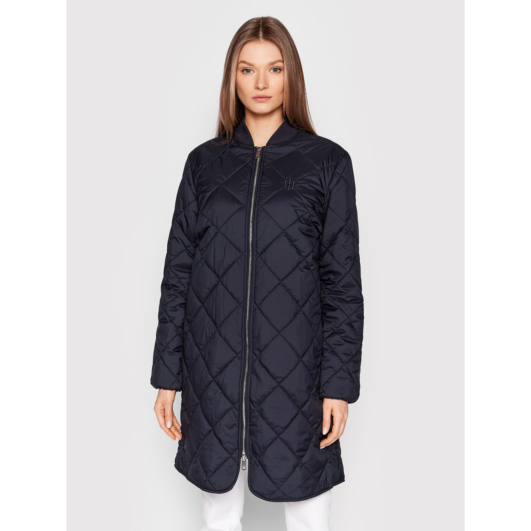 Tommy Hilfiger Átmeneti kabát Quilted WW0WW34710 Sötétkék Regular Fit - Pepit.hu