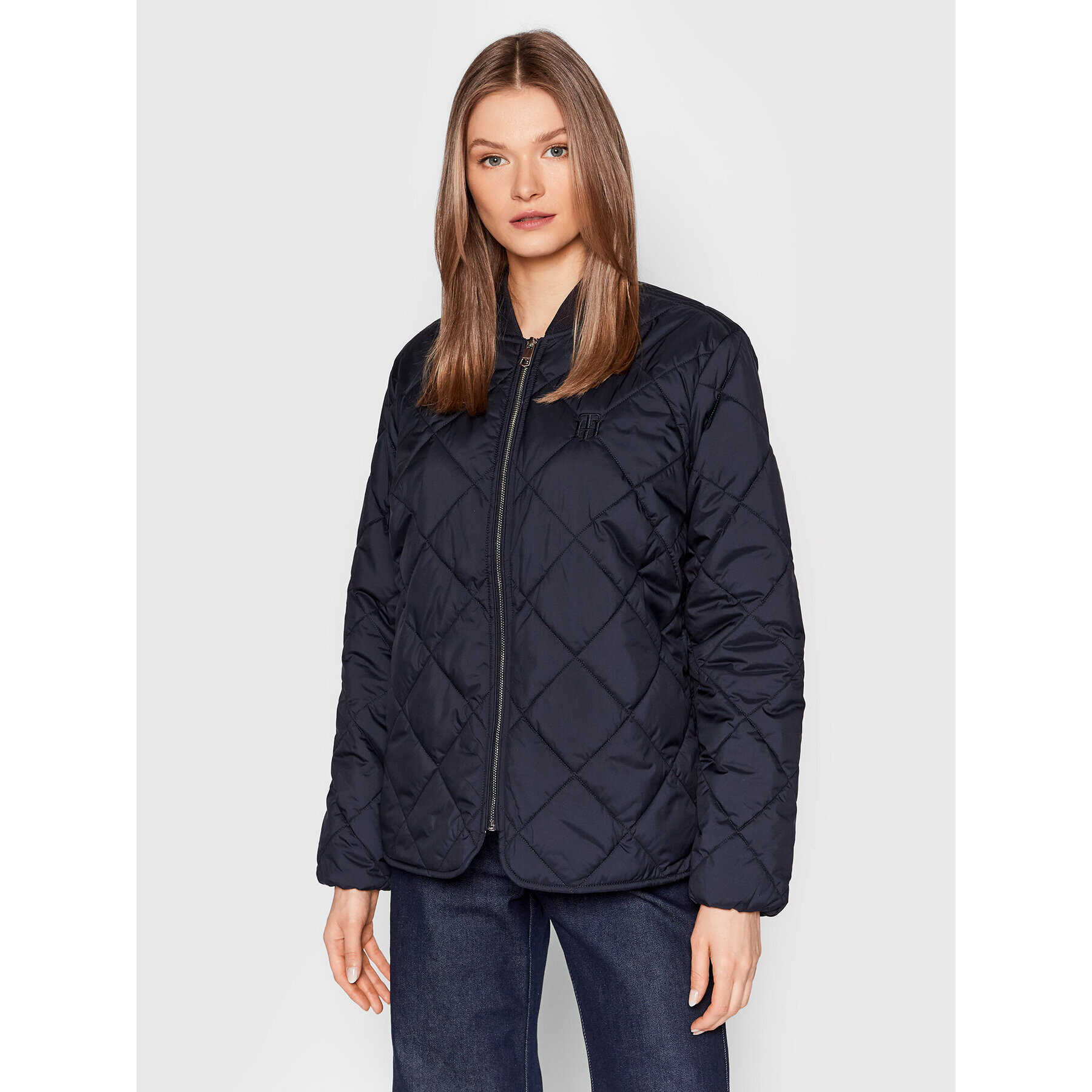 Tommy Hilfiger Átmeneti kabát Quilted WW0WW35306 Sötétkék Regular Fit - Pepit.hu