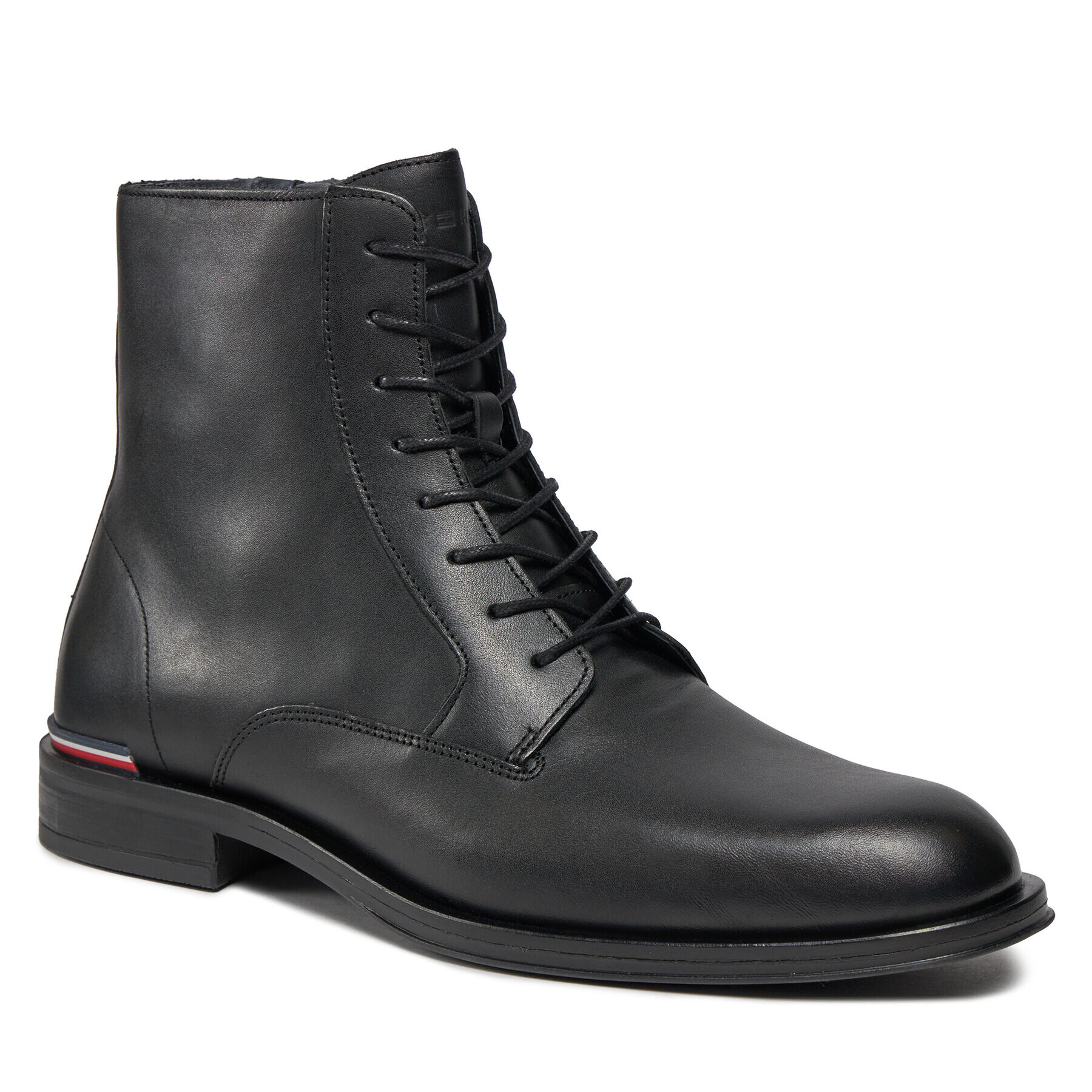 Tommy Hilfiger Bakancs Core Rwb Hilfiger Lth Lce Boot FM0FM05030 Fekete - Pepit.hu