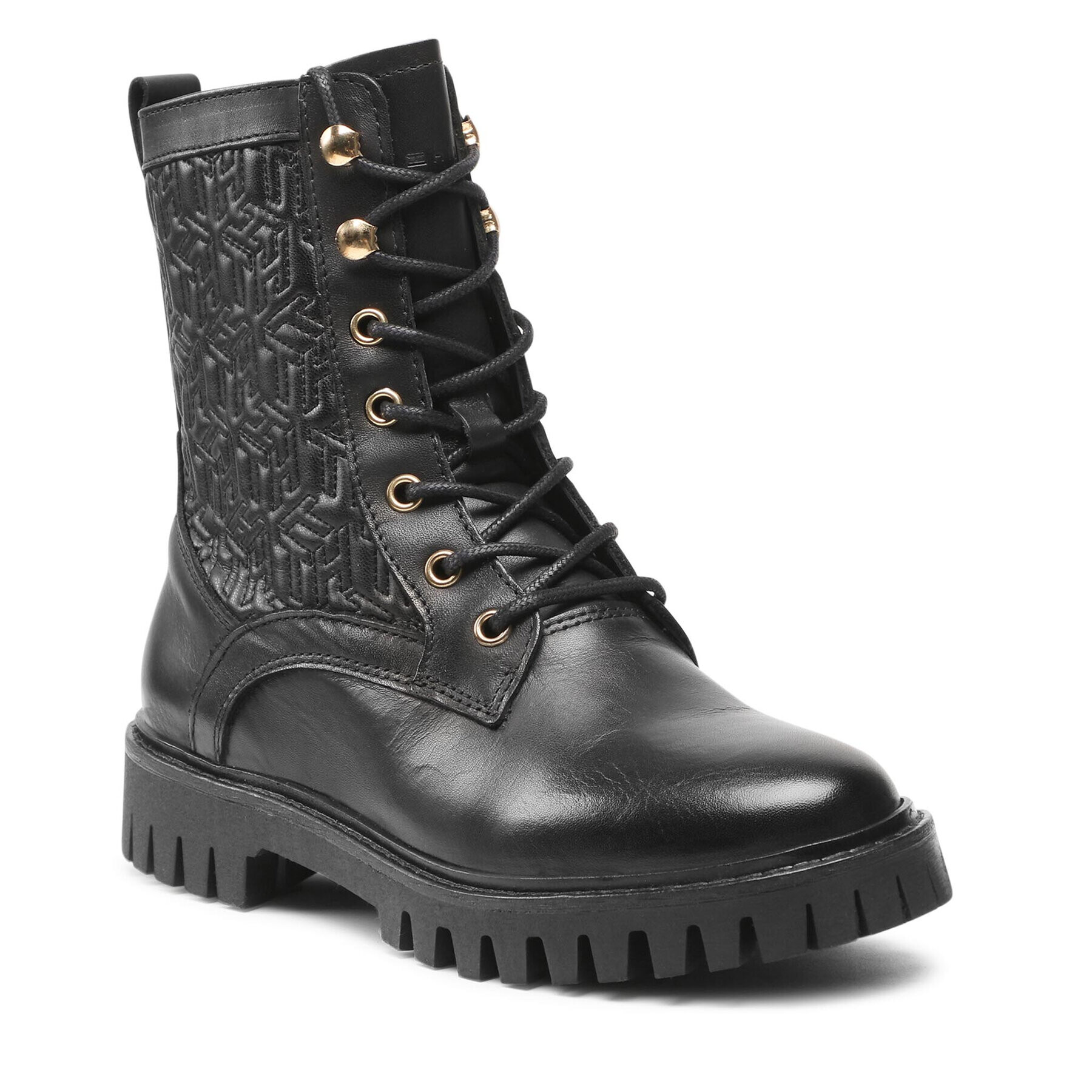 Tommy Hilfiger Bakancs Monogram lace Up Boot FW0FW05994 Fekete - Pepit.hu