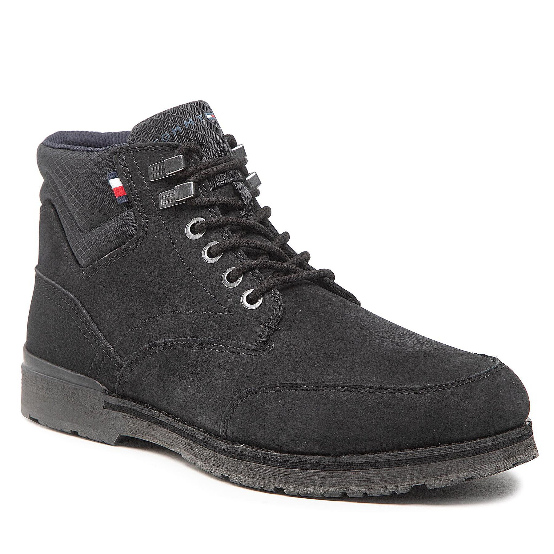 Tommy Hilfiger Bakancs Outdoor Hilfiger Nubuck Mix Boot FM0FM04201 Fekete - Pepit.hu