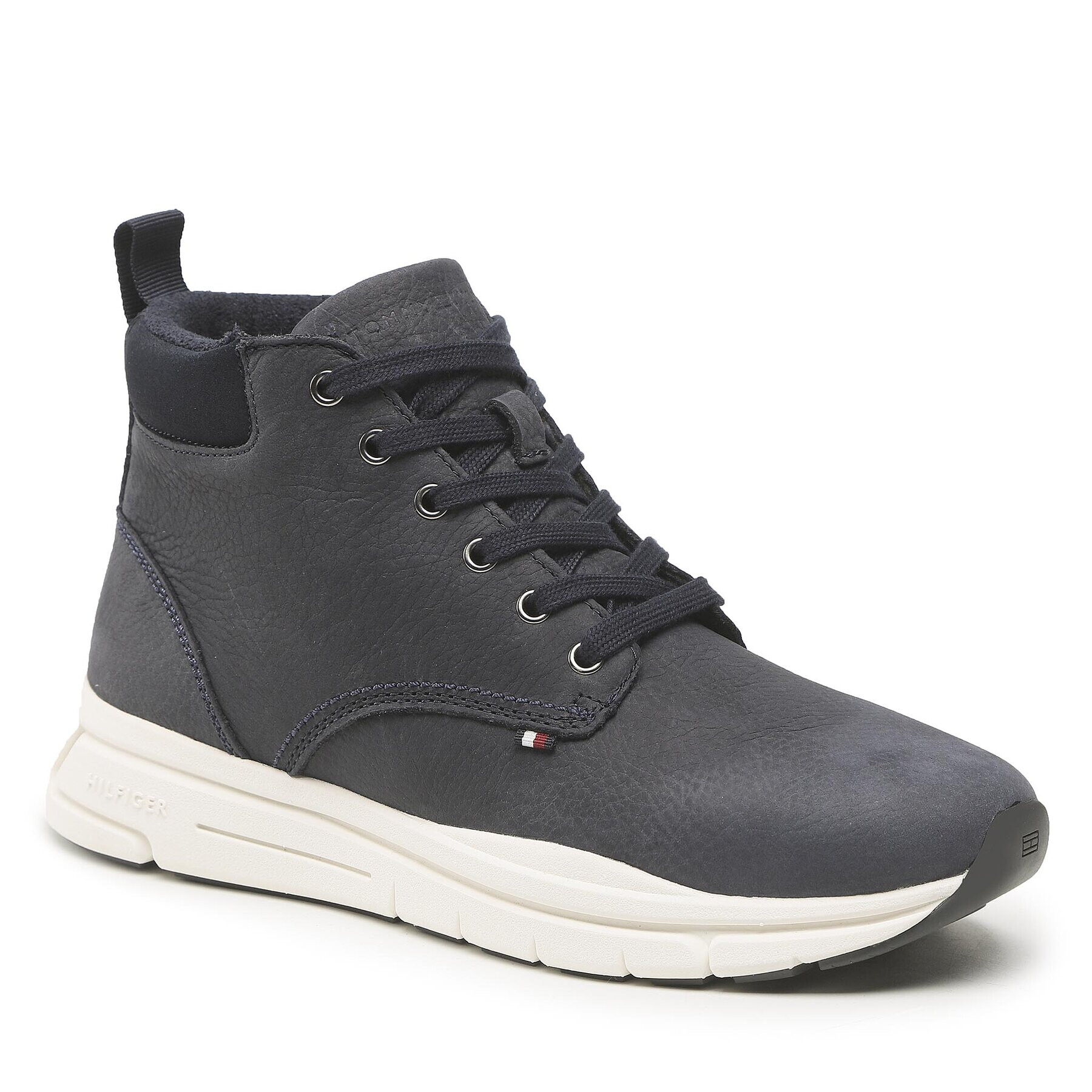 Tommy Hilfiger Bakancs Warm Hilfiger Lth Hybrid Boot FM0FM04412 Sötétkék - Pepit.hu