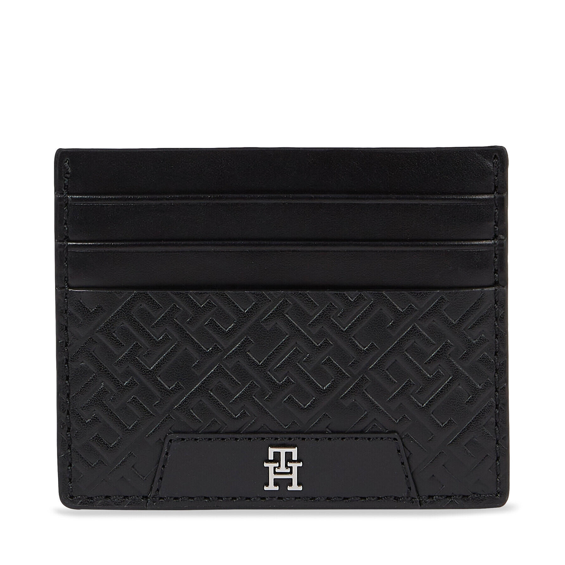 Tommy Hilfiger Bankkártya tartó Th Monogram Leather Cc Holder AM0AM11592 Fekete - Pepit.hu