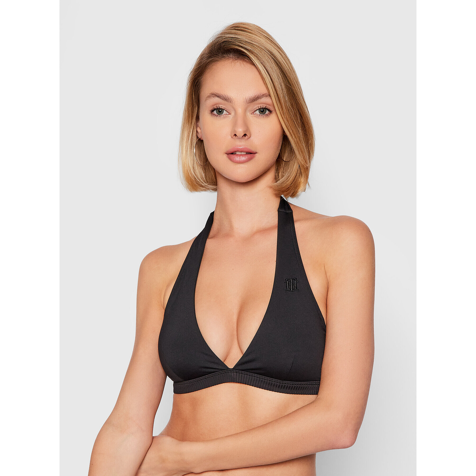 Tommy Hilfiger Bikini felső Halter UW0UW03072 Fekete - Pepit.hu