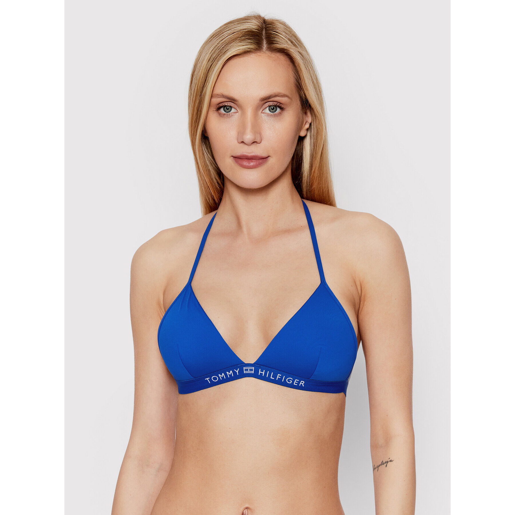 Tommy Hilfiger Bikini felső Triangle UW0UW03323 Kék - Pepit.hu