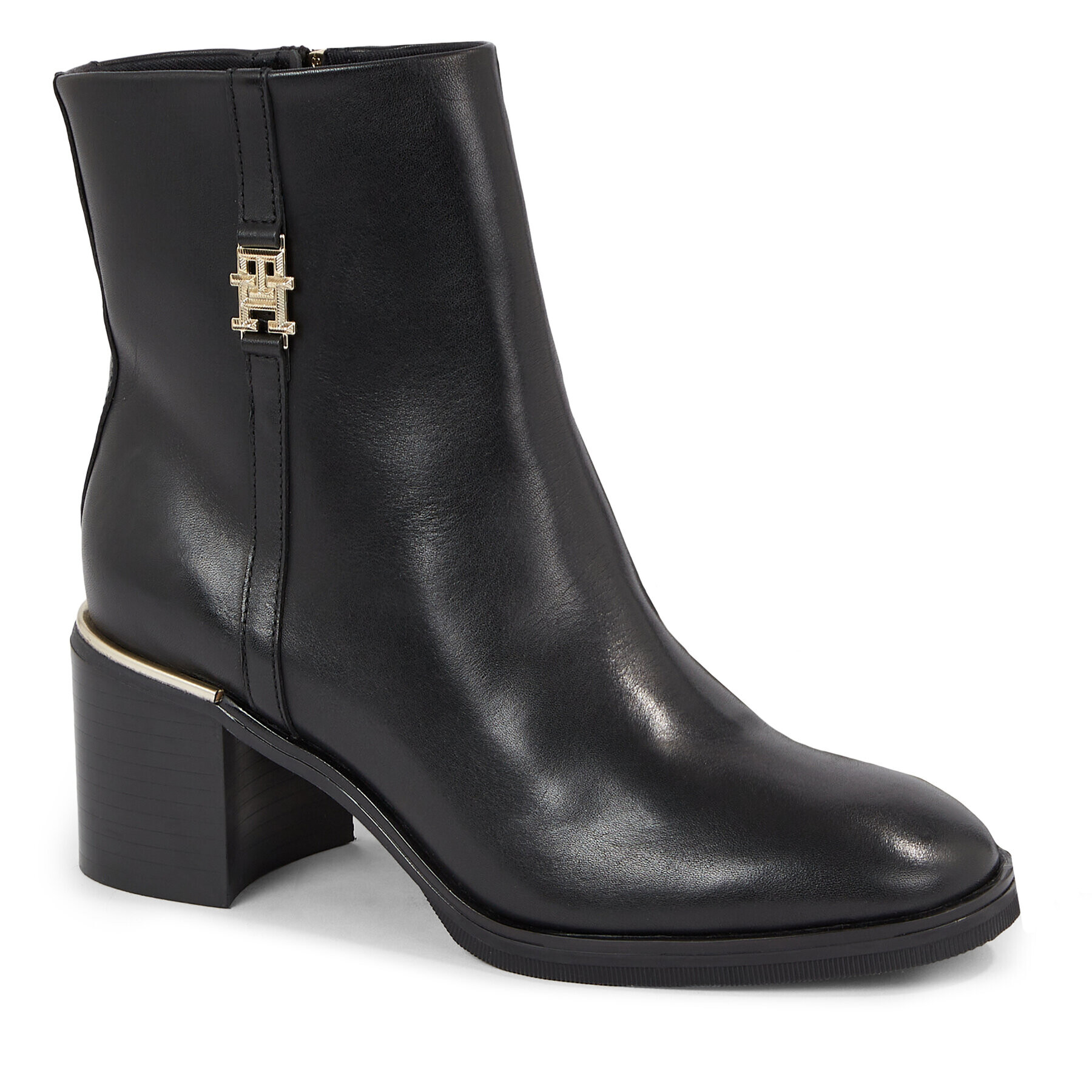 Tommy Hilfiger Bokacsizma Feminine Th Hardware Mid Bootie FW0FW07539 Fekete - Pepit.hu