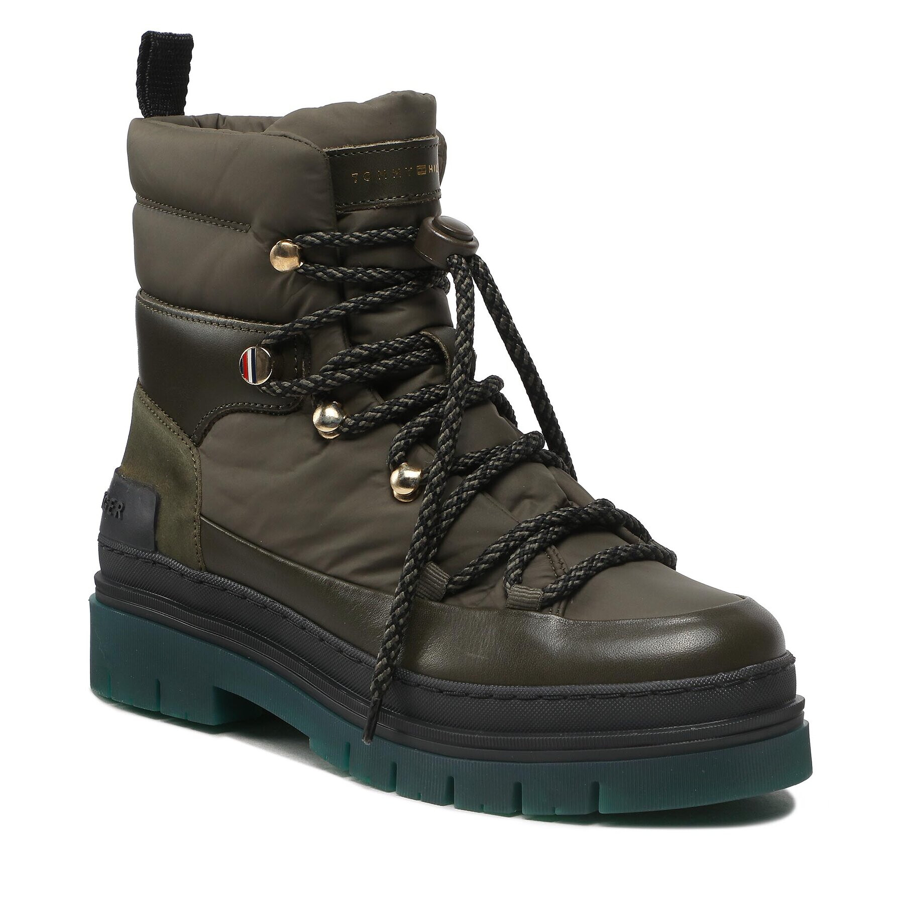 Tommy Hilfiger Bokacsizma Laced Outdoor Boot FW0FW06610 Zöld - Pepit.hu