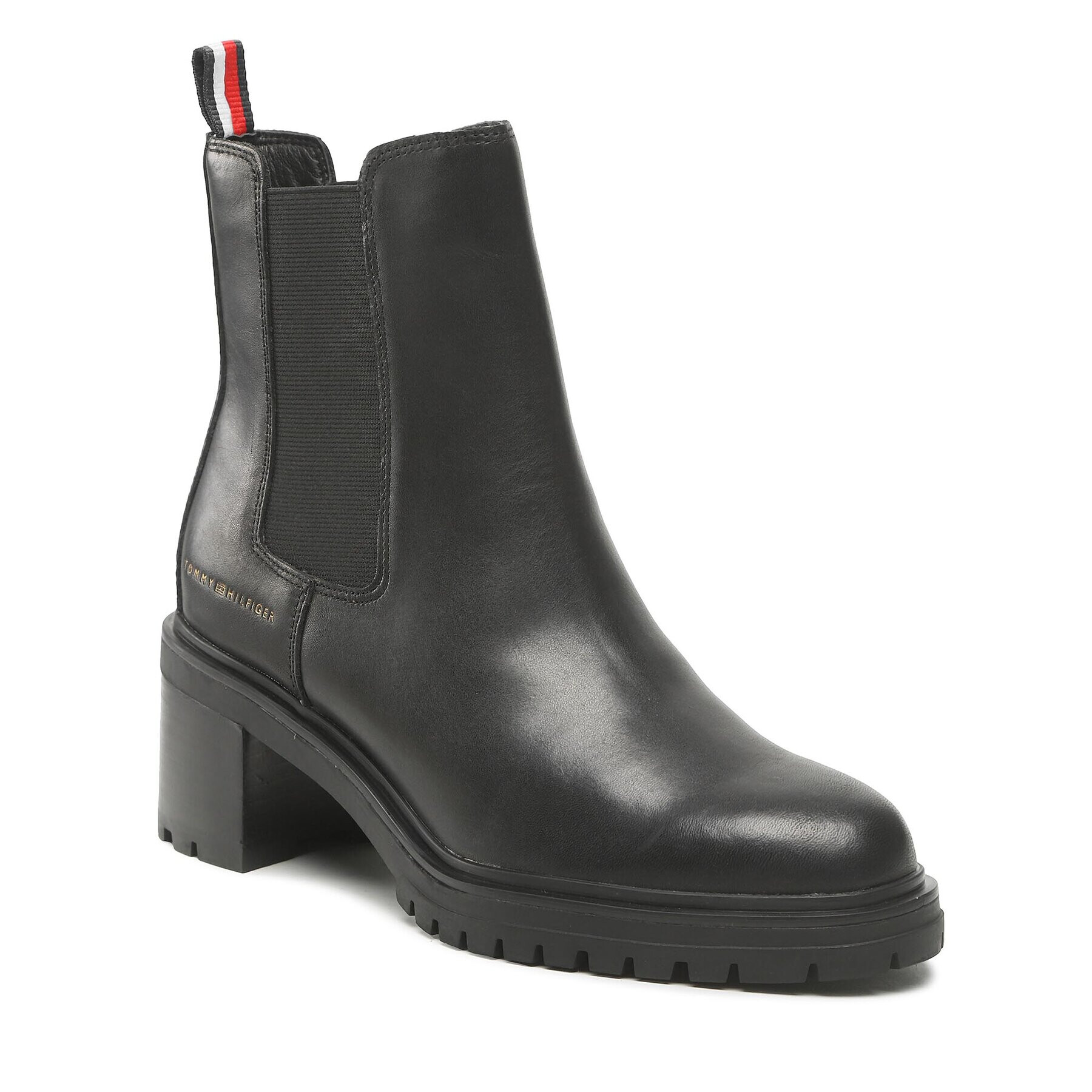 Tommy Hilfiger Bokacsizma Outdoor Chelsea Mid Heel Boot FW0FW06737 Fekete - Pepit.hu