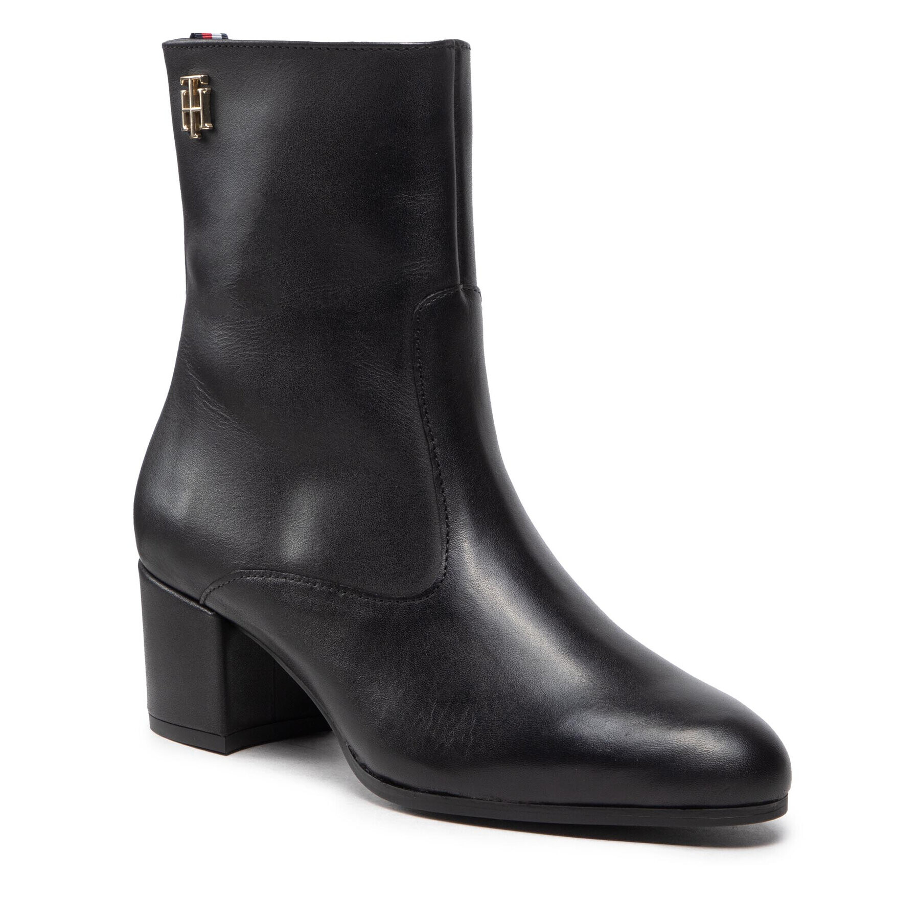 Tommy Hilfiger Bokacsizma Th Hardware Bootie Leather FW0FW06760 Fekete - Pepit.hu