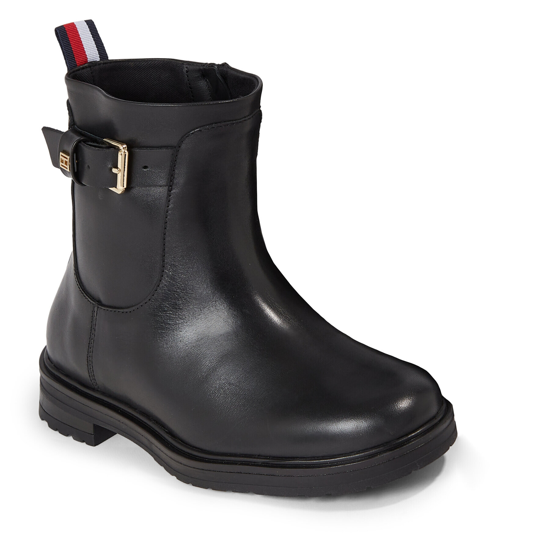 Tommy Hilfiger Bokacsizma Thermo Leather Belt Bootie FW0FW07479 Fekete - Pepit.hu