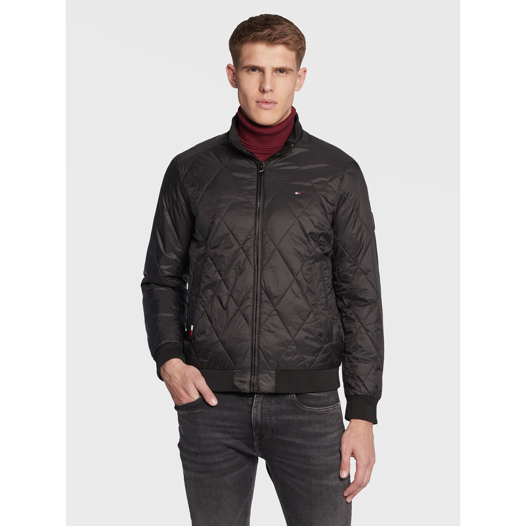 Tommy Hilfiger Bomber dzseki Diamond MW0MW25261 Fekete Regular Fit - Pepit.hu