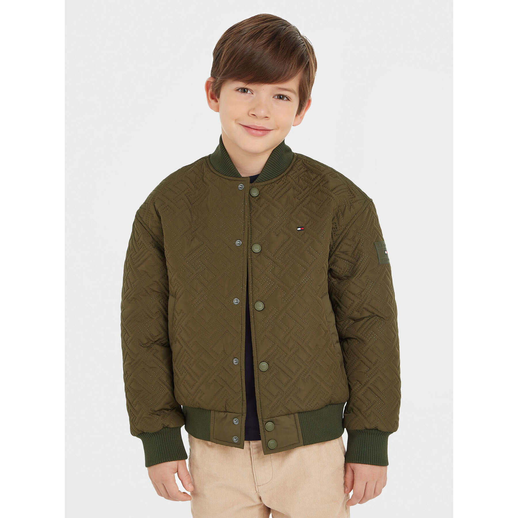 Tommy Hilfiger Bomber dzseki KB0KB08565 Zöld Regular Fit - Pepit.hu