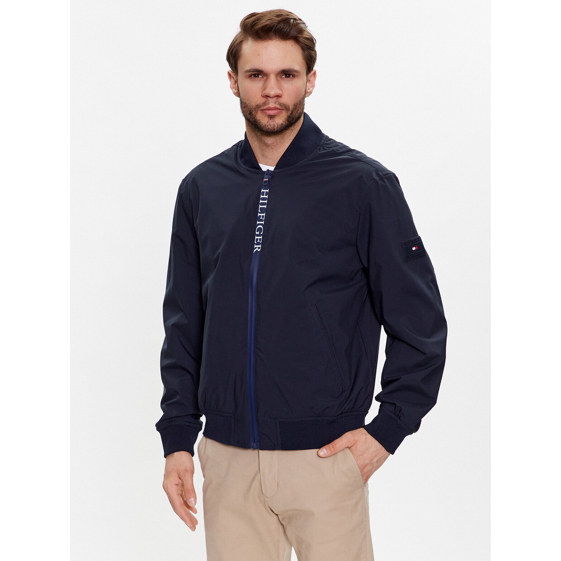 Tommy Hilfiger Bomber dzseki MW0MW31338 Sötétkék Regular Fit - Pepit.hu