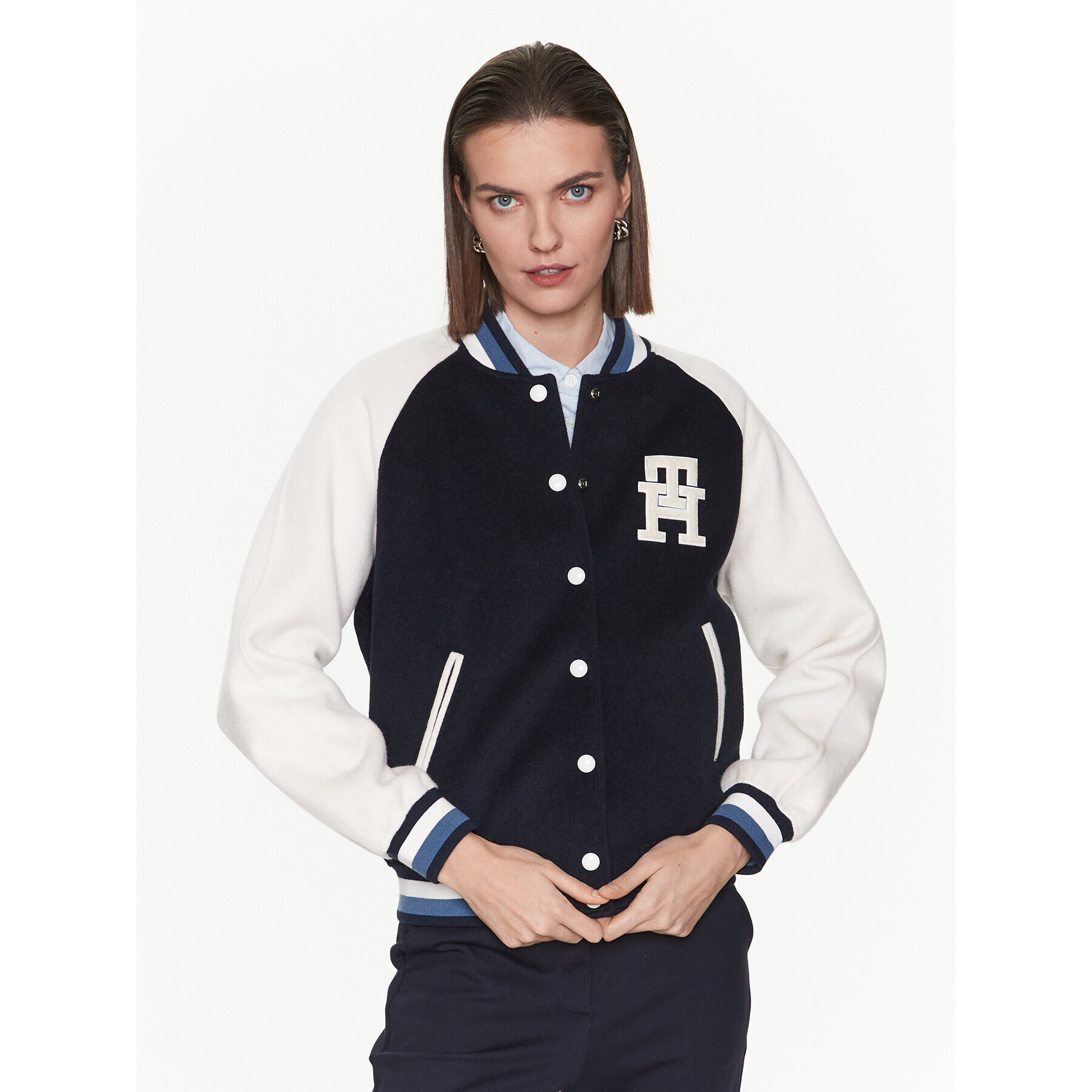 Tommy Hilfiger Bomber dzseki Varsity WW0WW38112 Sötétkék Regular Fit - Pepit.hu