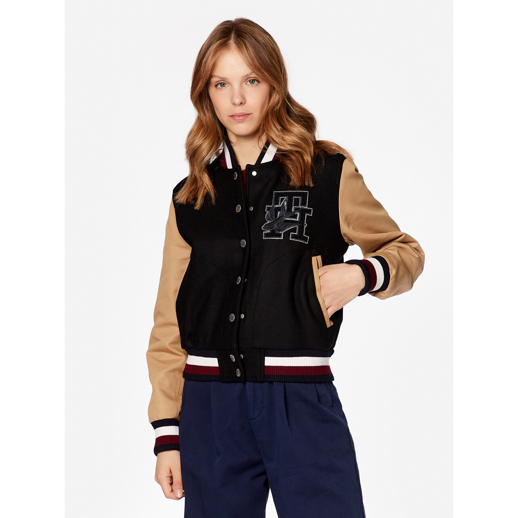 Tommy Hilfiger Bomber dzseki Varsity WW0WW38981 Fekete Regular Fit - Pepit.hu