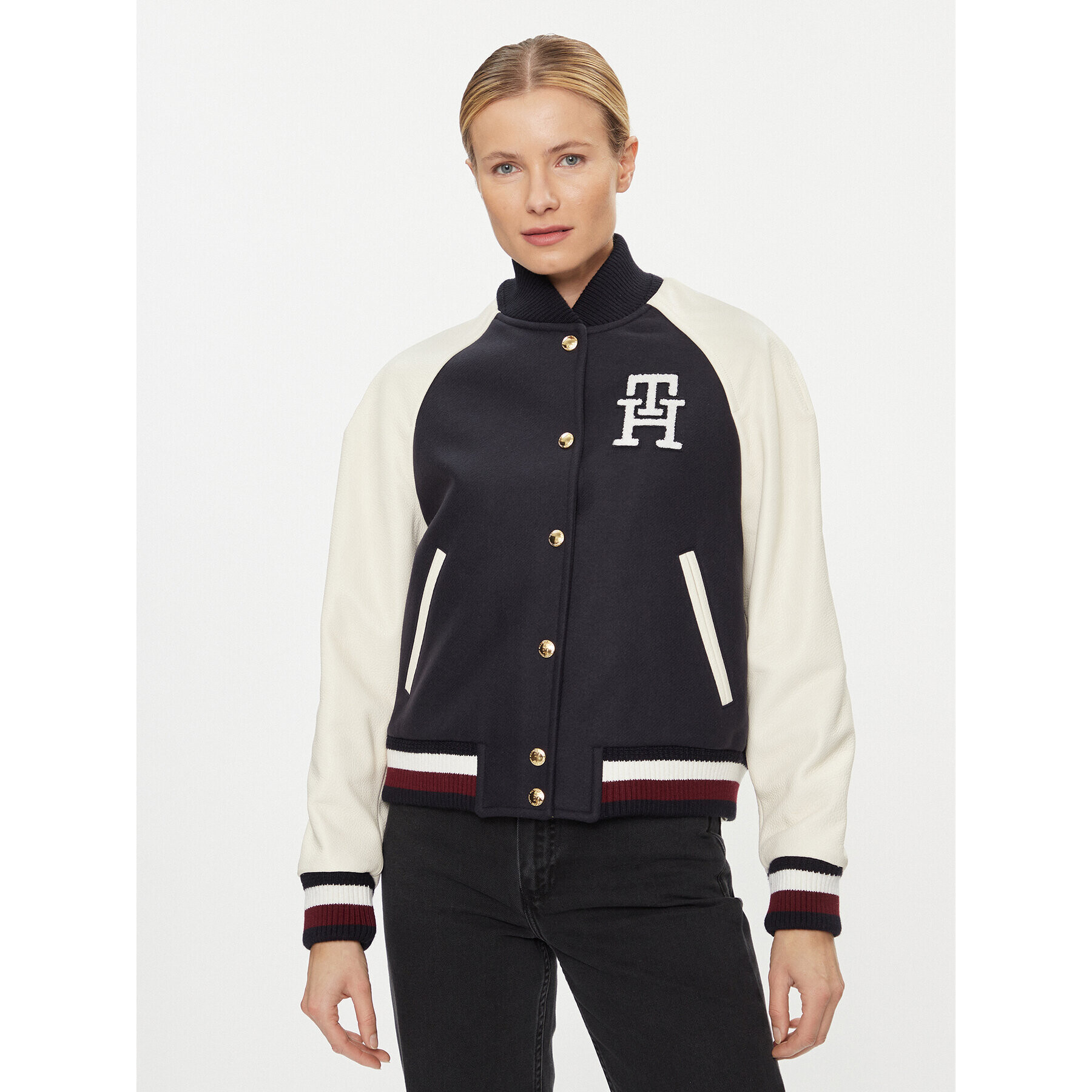 Tommy Hilfiger Bomber dzseki WW0WW39152 Sötétkék Regular Fit - Pepit.hu