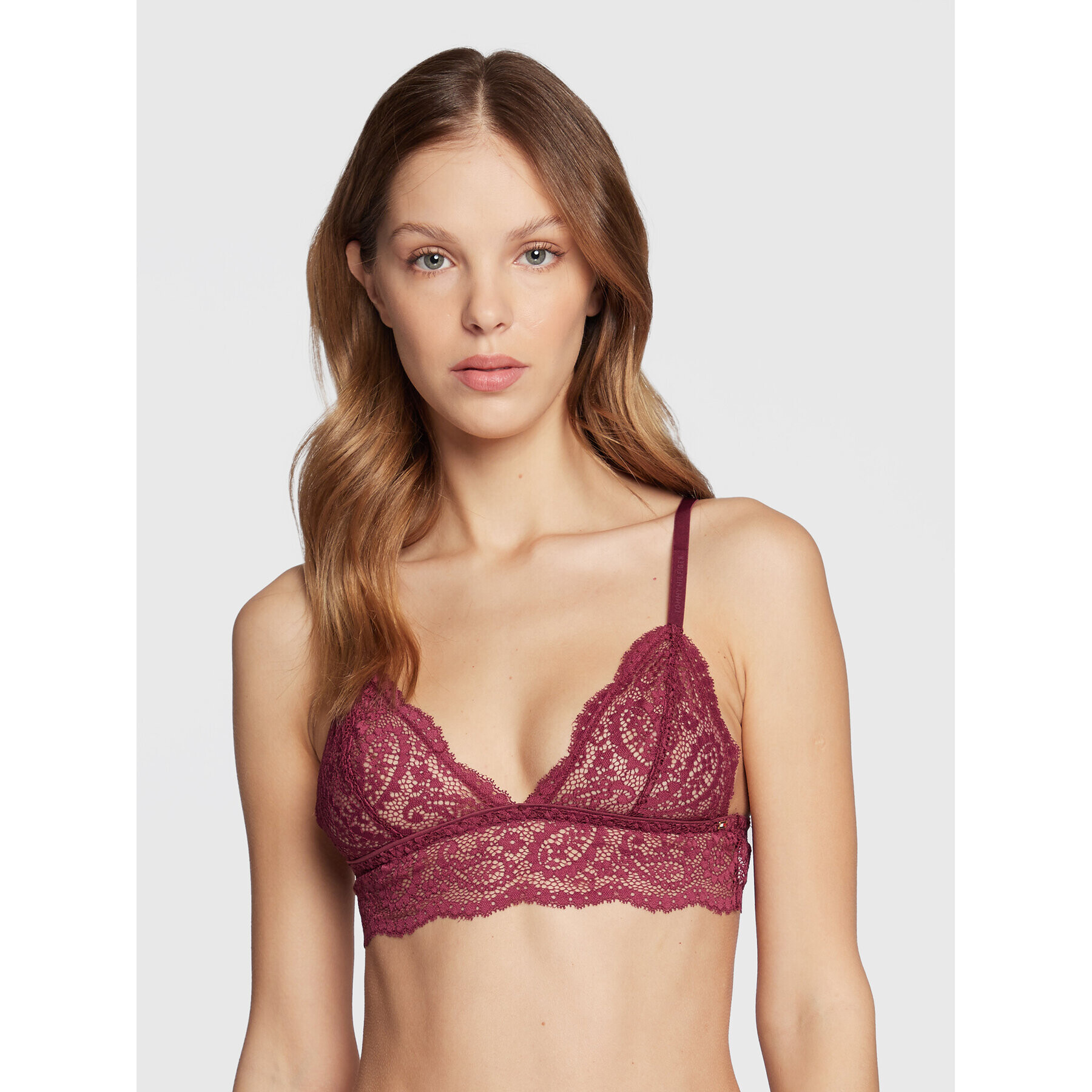 Tommy Hilfiger Bralette melltartó UW0UW03807 Bordó - Pepit.hu