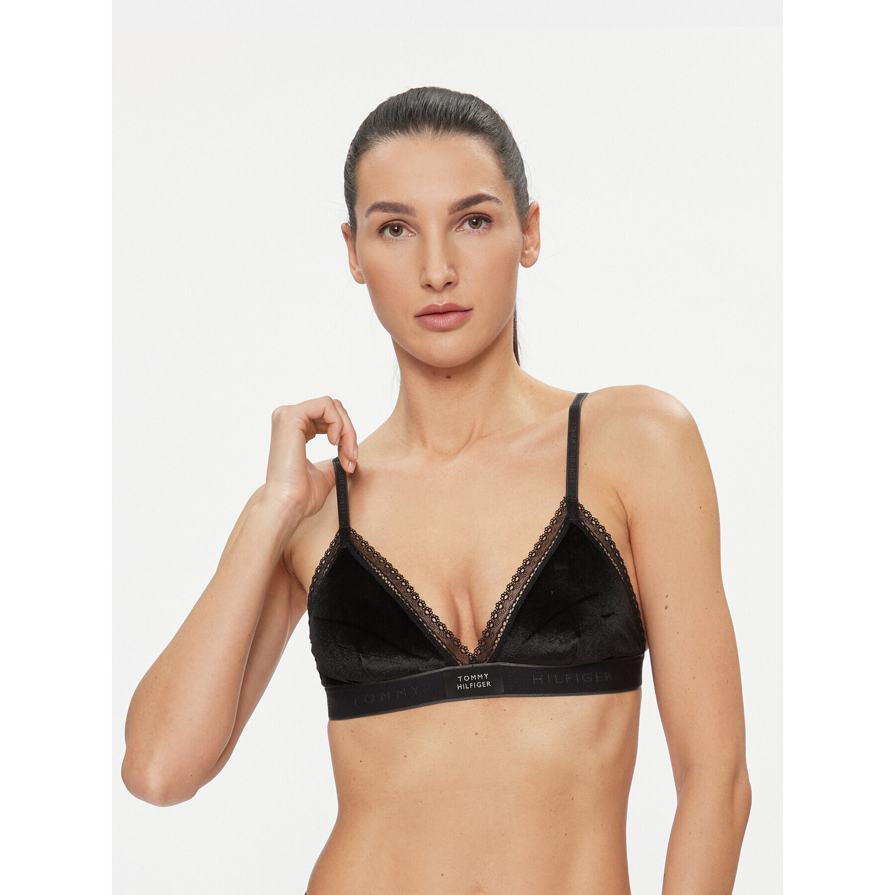 Tommy Hilfiger Bralette melltartó UW0UW04758 Fekete - Pepit.hu