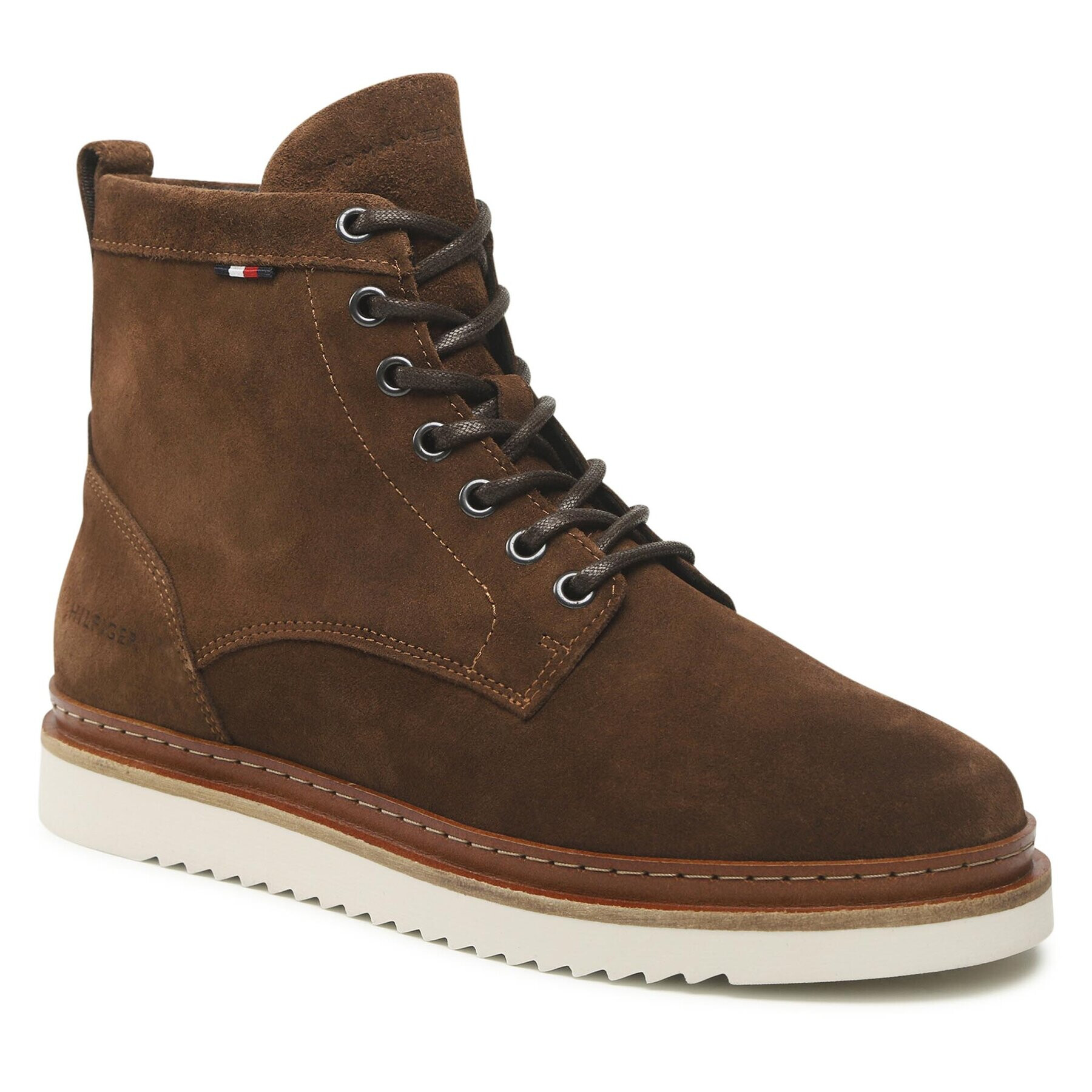 Tommy Hilfiger Csizma Cleated Suede Boot FM0FM04191 Barna - Pepit.hu