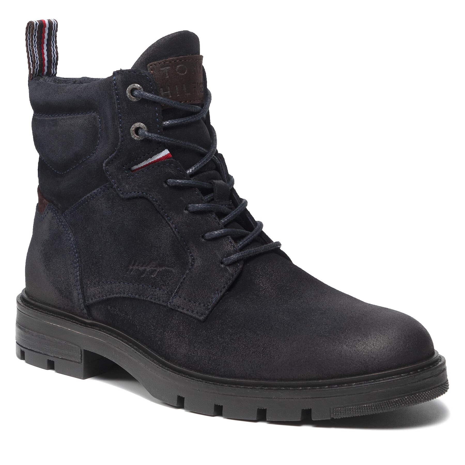 Tommy Hilfiger Csizma Elevated Padded Suede Boot FM0FM03778 Sötétkék - Pepit.hu