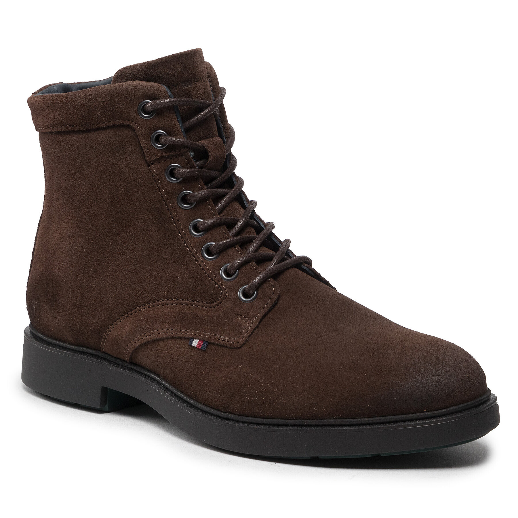 Tommy Hilfiger Csizma Elevated Rounded Suede Lace Boot FM0FM04185 Barna - Pepit.hu