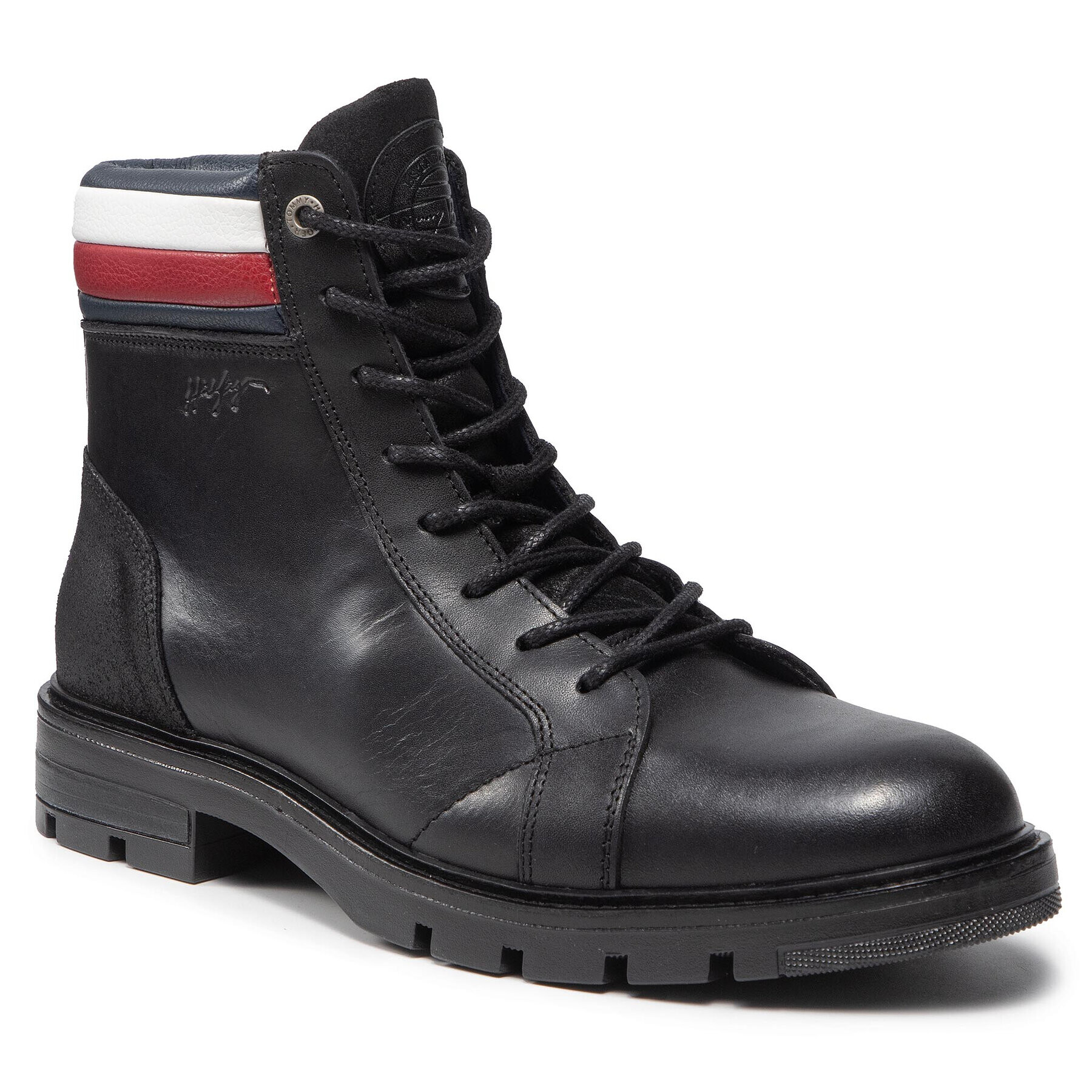 Tommy Hilfiger Csizma Elevated Rwb Collar Lth Boot FM0FM03825 Fekete - Pepit.hu