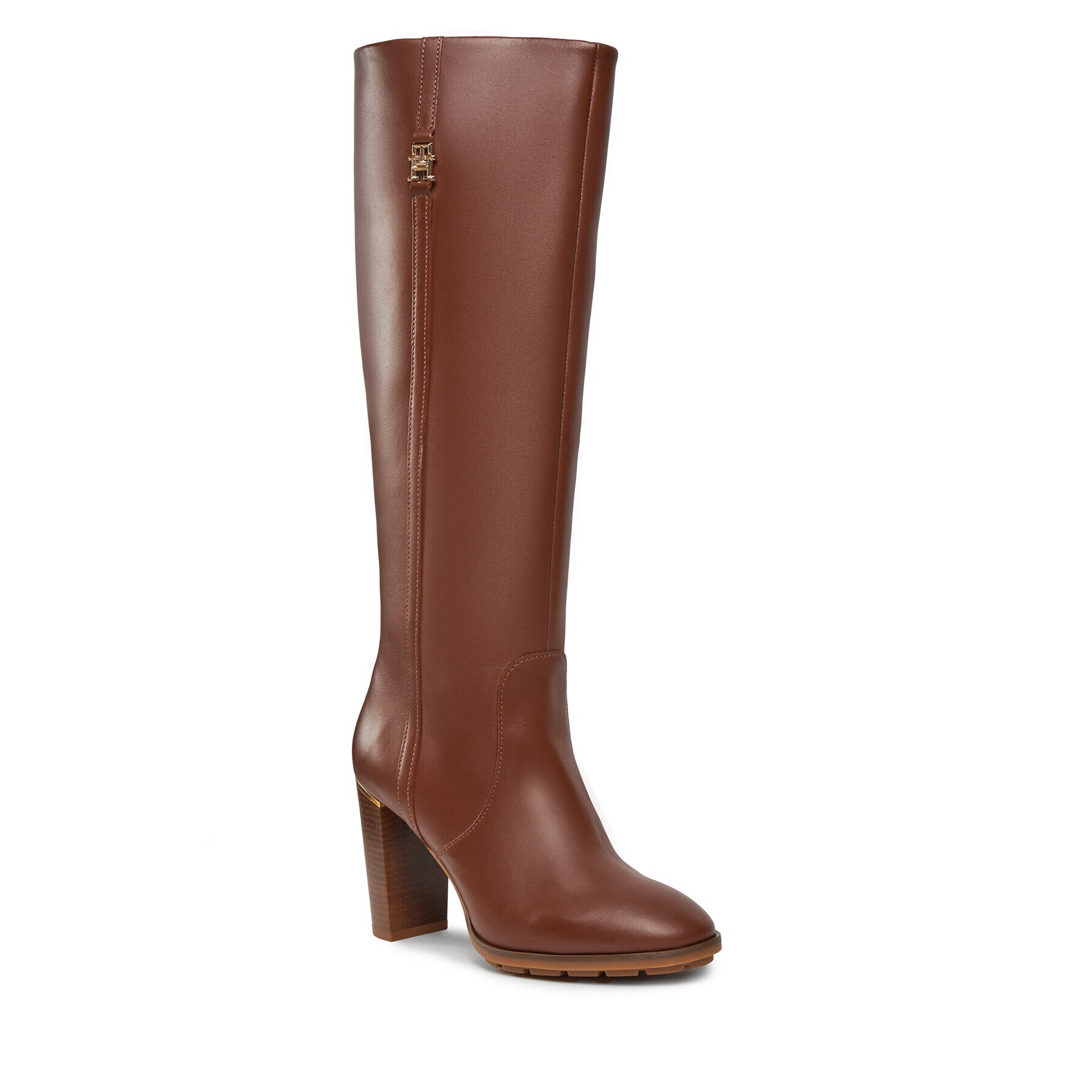 Tommy Hilfiger Csizma Feminine Th Hardware Longboot FW0FW07541 Barna - Pepit.hu