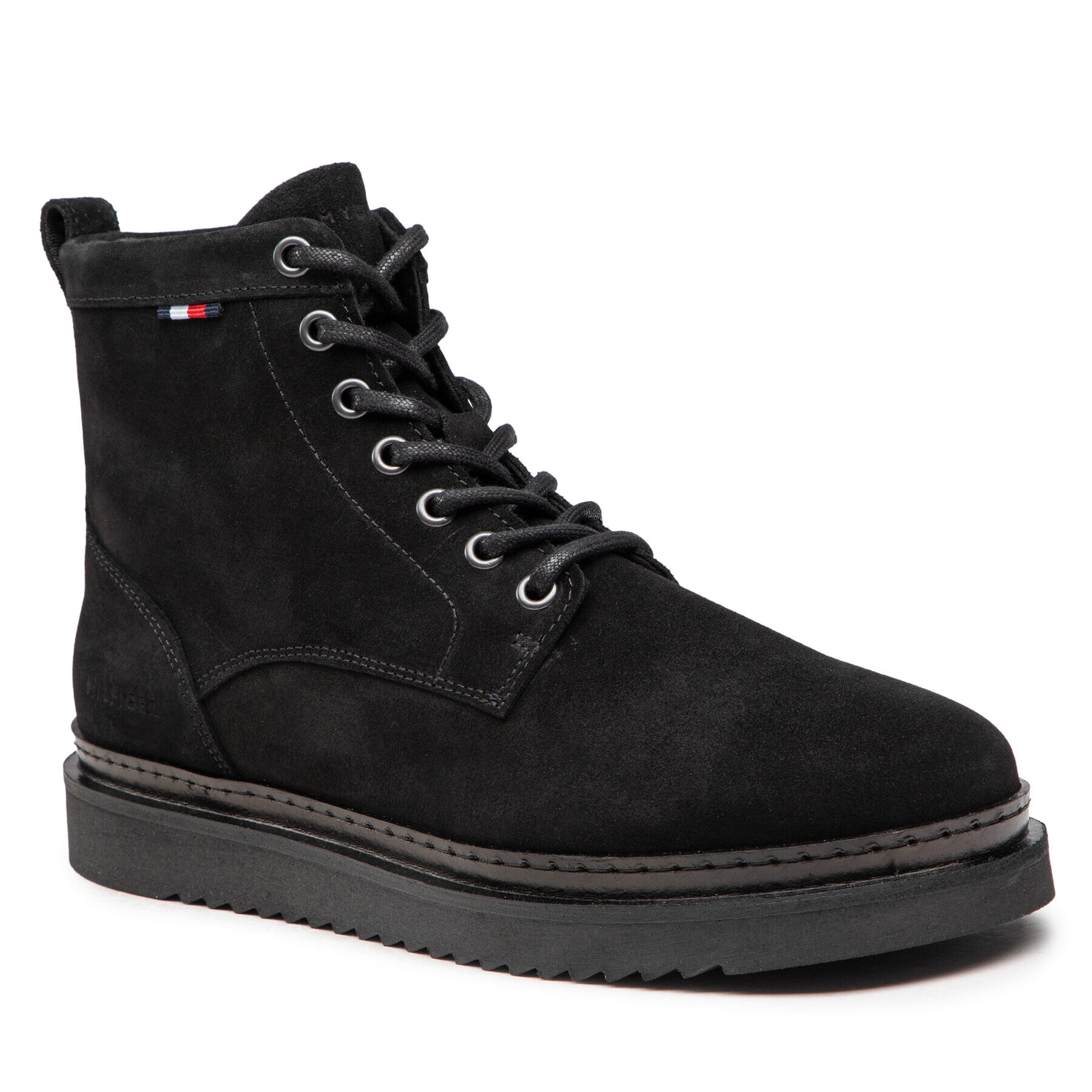 Tommy Hilfiger Csizma Hilfiger Cleated Suede Boot FM0FM04191 Fekete - Pepit.hu