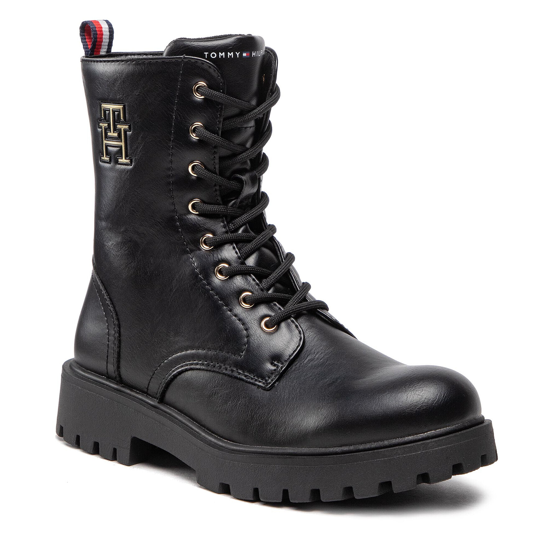 Tommy Hilfiger Csizma Lace-Up Bootie T3A5-32392-1355 S Fekete - Pepit.hu