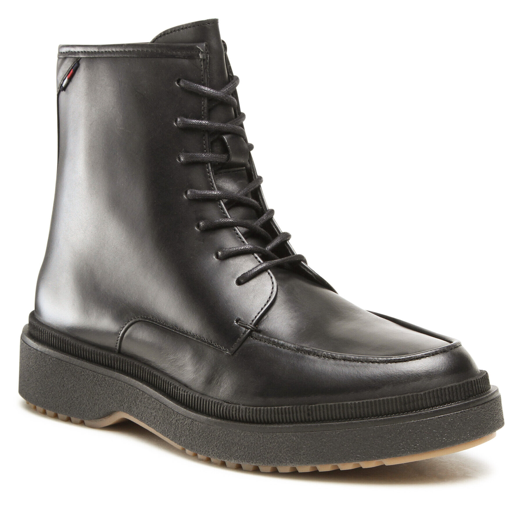 Tommy Hilfiger Csizma Premium Cleated Lth Boot FM0FM04194 Fekete - Pepit.hu